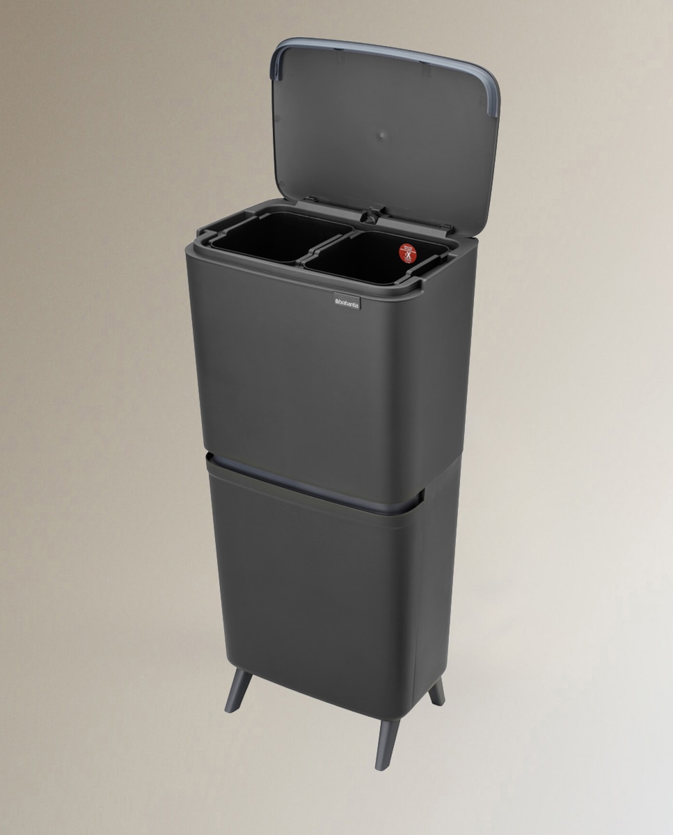 Cubo de reciclaje SortUp 10 + 10 + 25 L Brabantia - Gris Gris-2