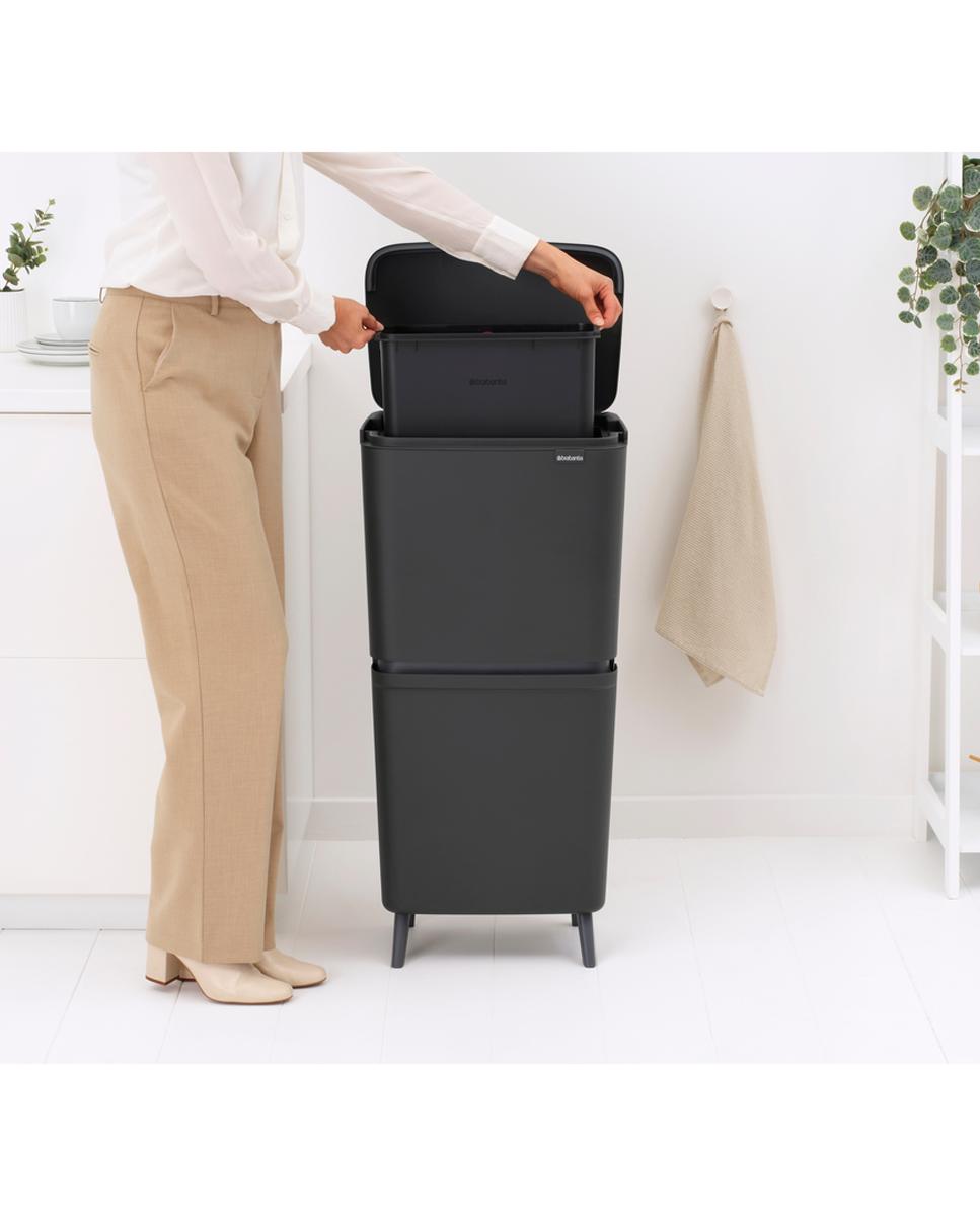 Cubo de Reciclagem SortUp 20 + 25 L Brabantia Cinzento-10