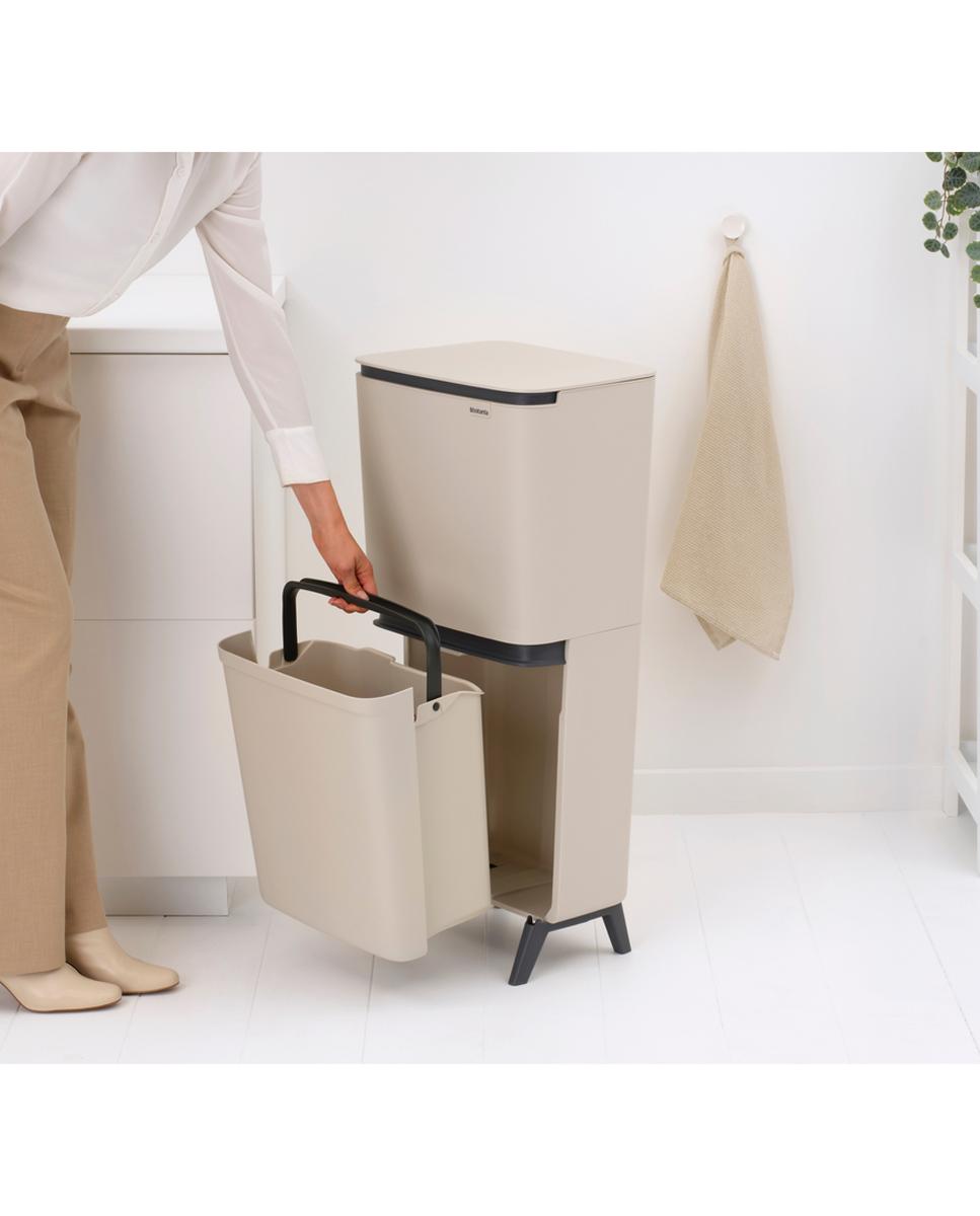 Imagen 12 de Cubo de reciclaje SortUp 20 + 25 L Brabantia - Beige Beige