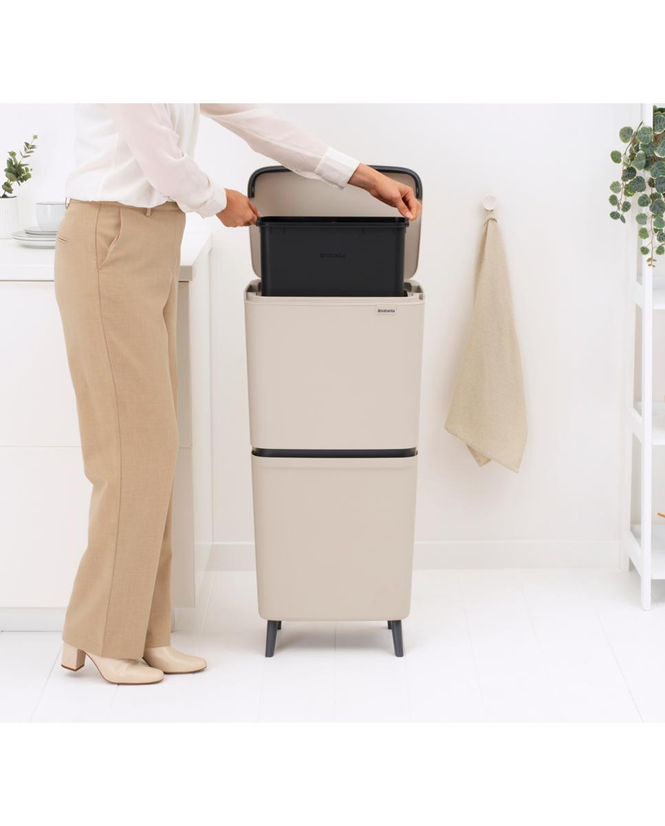 Imagen 14 de Cubo de reciclaje SortUp 20 + 25 L Brabantia - Beige Beige