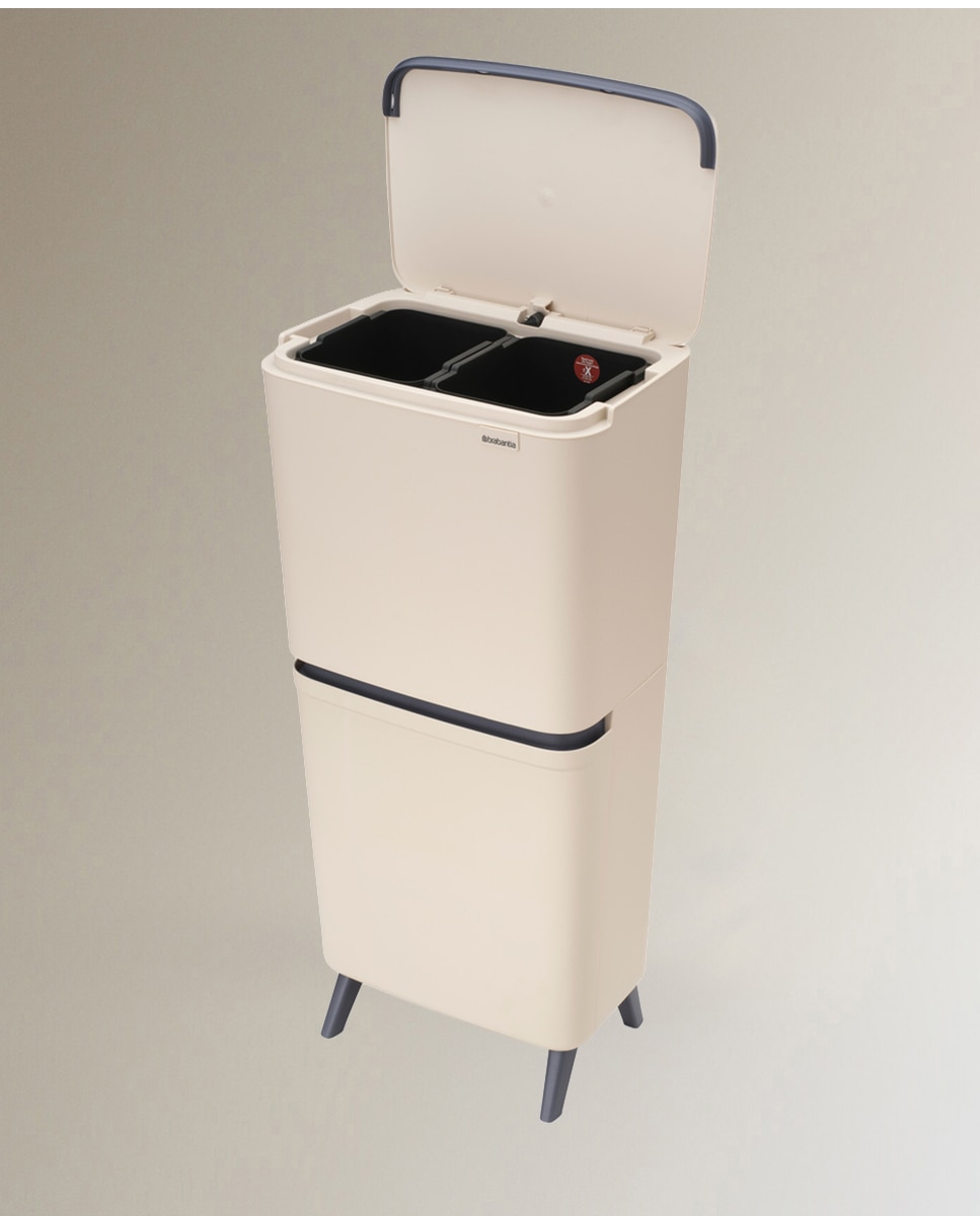 Cubo de Reciclagem SortUp 10 + 10 + 25 L Brabantia Bege-3