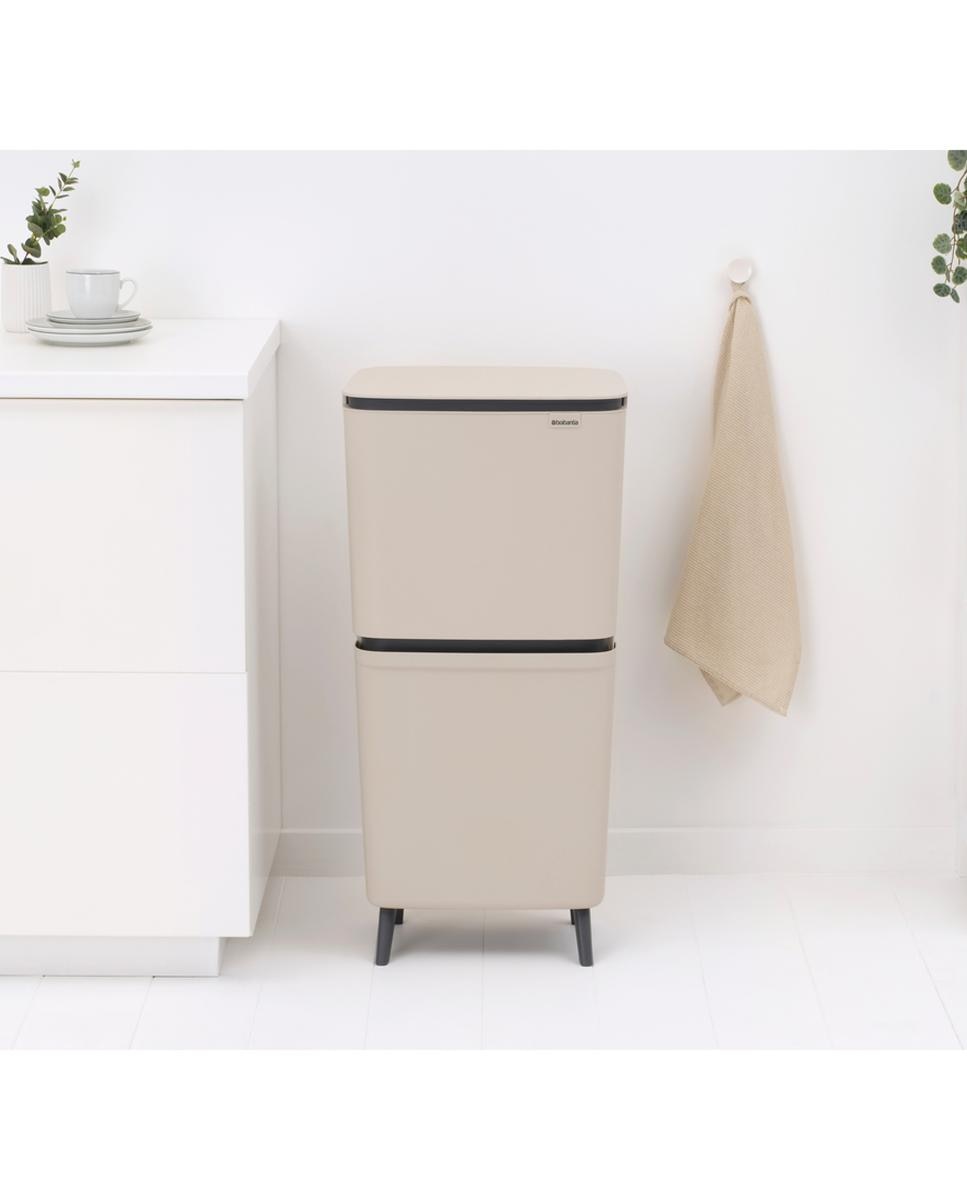 Cubo de Reciclagem SortUp 10 + 10 + 25 L Brabantia Bege-8