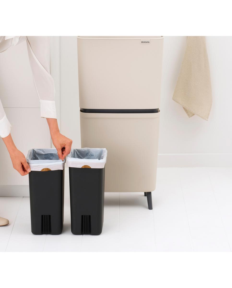 Cubo de Reciclagem SortUp 10 + 10 + 25 L Brabantia Bege-11