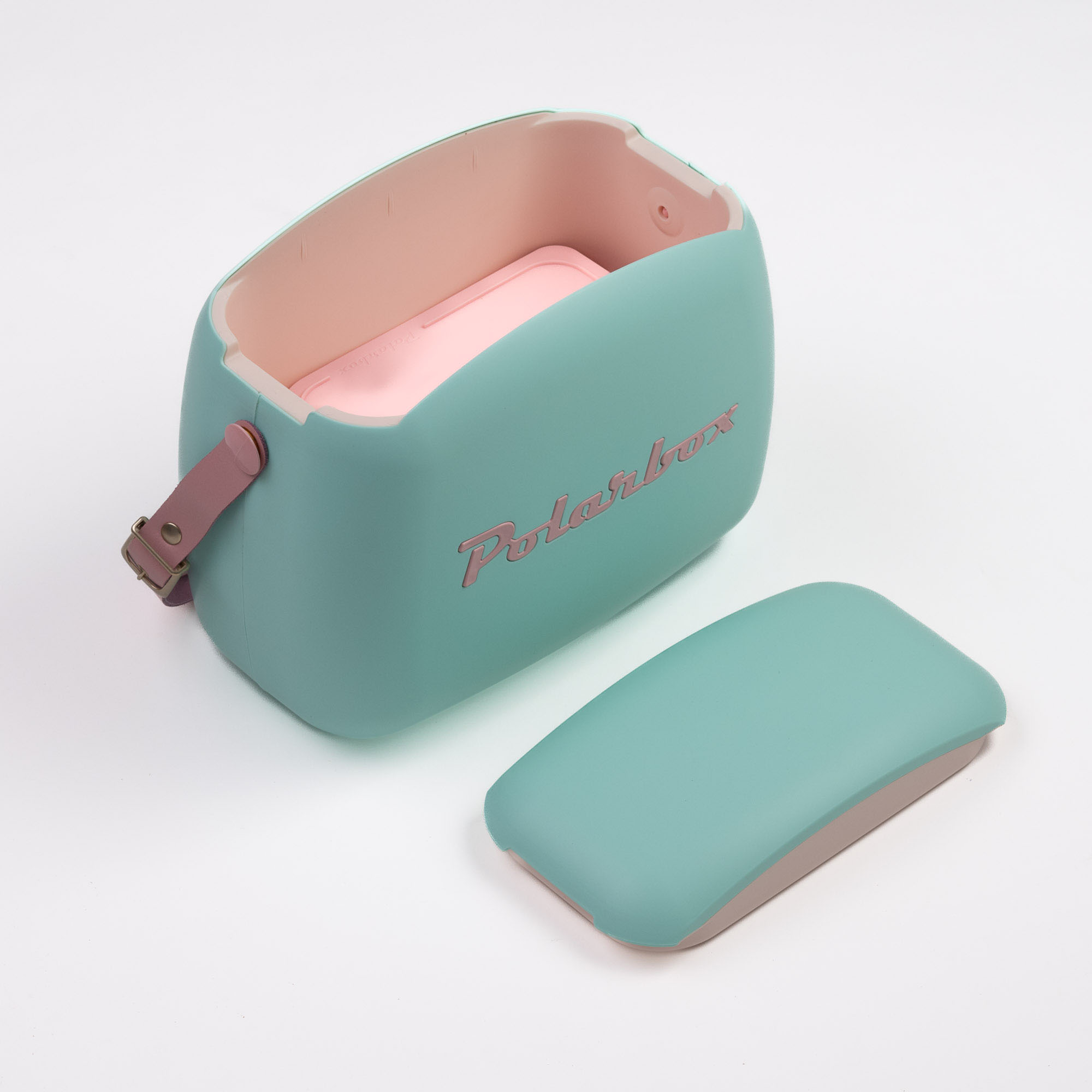 Nevera portátil con 2 contenedores CoolerBag Polarbox Verde Agua-3
