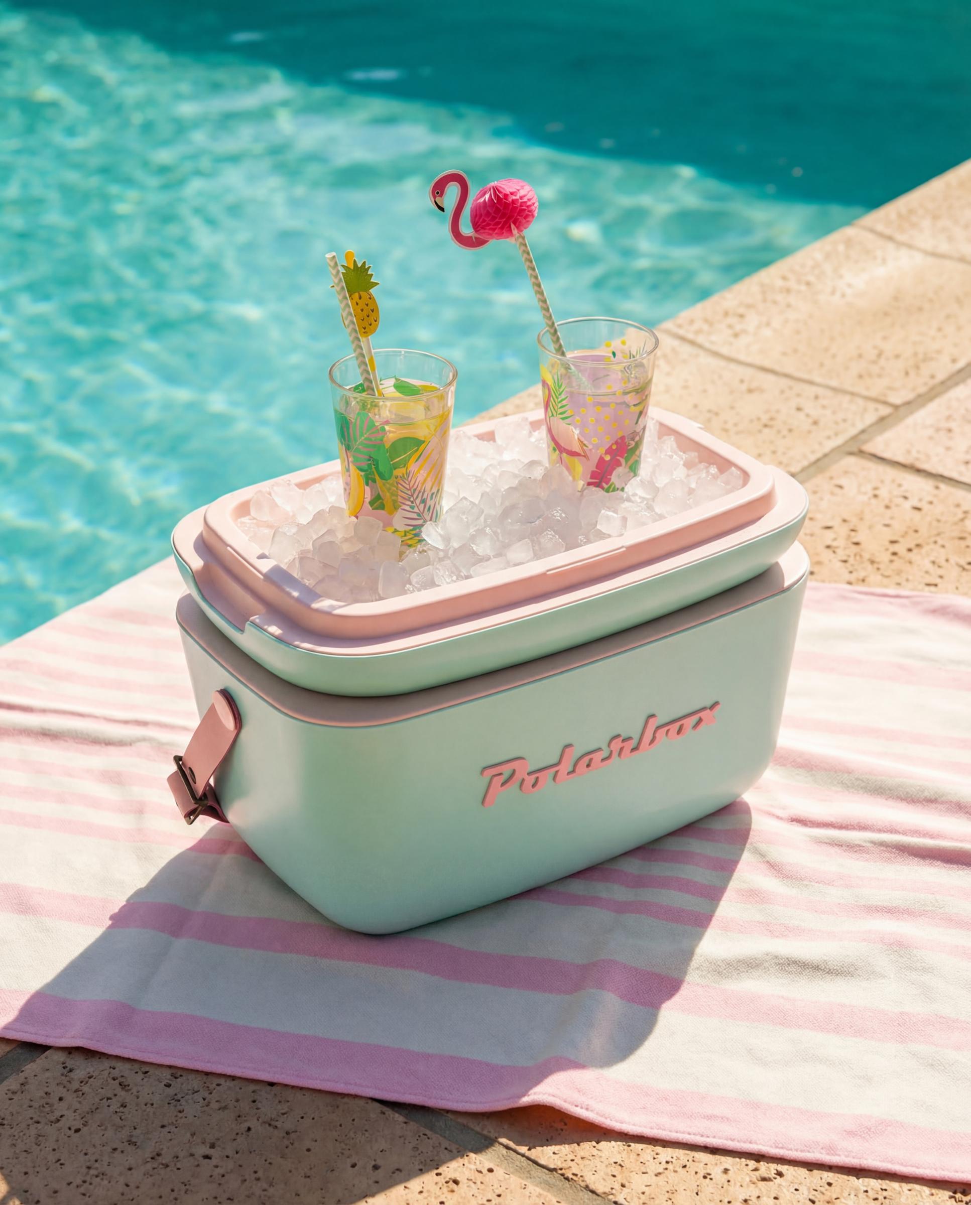 Nevera portátil con 2 contenedores CoolerBag Polarbox Verde Agua-6