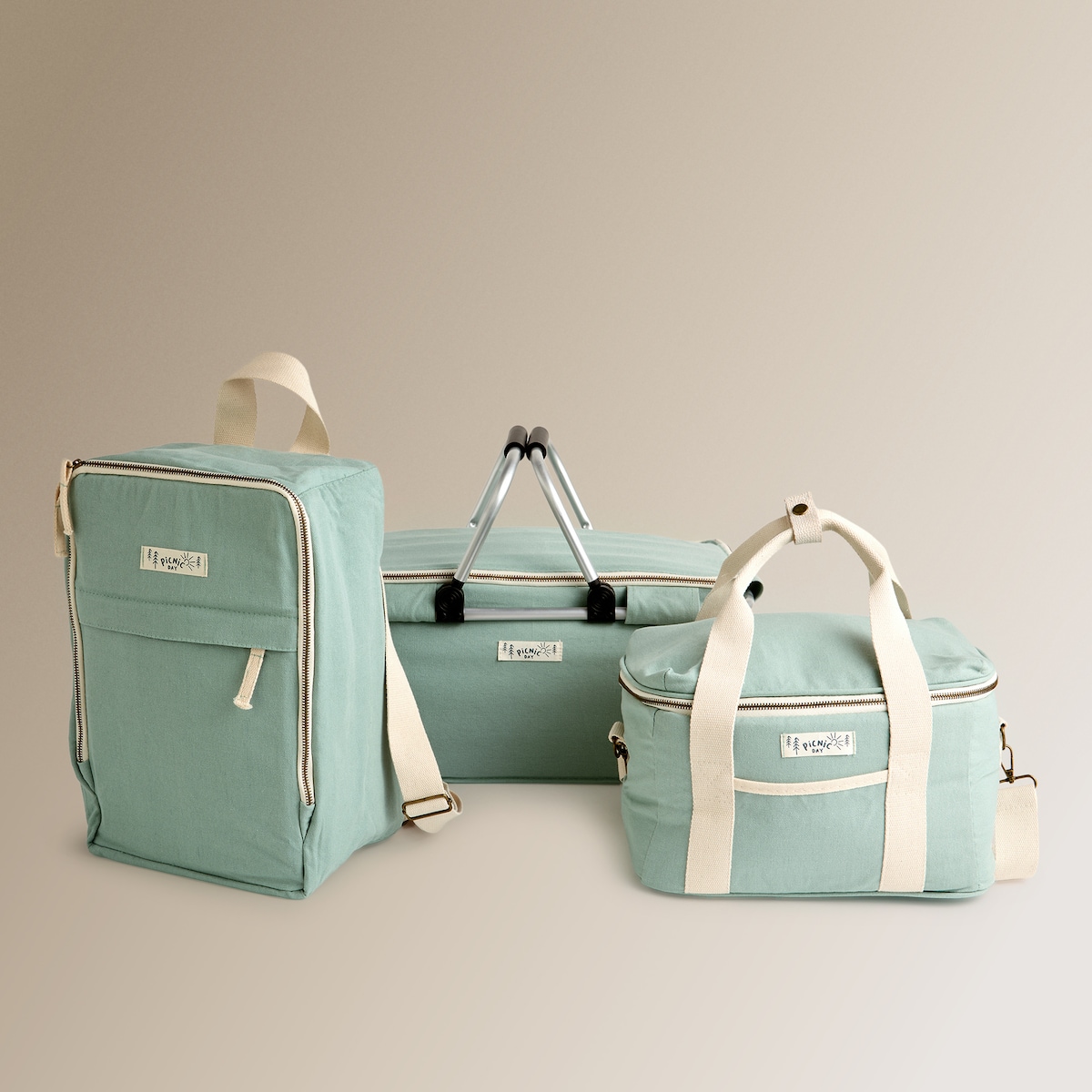 Cesta nevera plegable Camper Basics El Corte Inglés Verde Agua-5