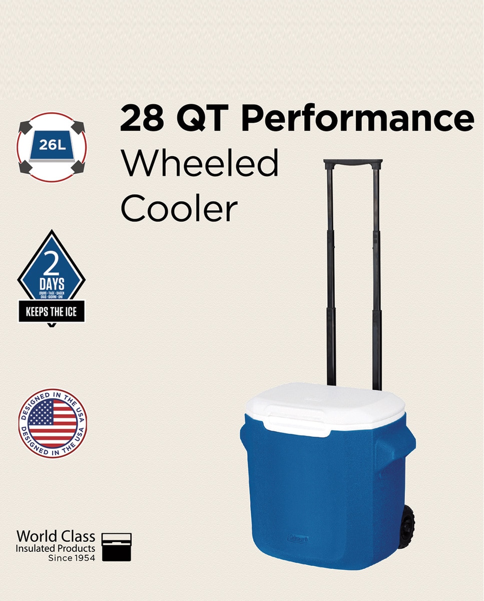 Nevera Rígida 28QT PERFORMANCE con Ruedas (26,5L) Blanco-3