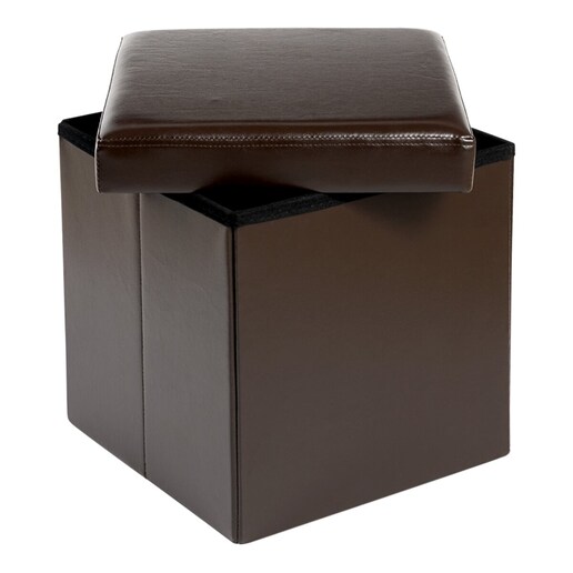 Caja puf símil piel El Corte Inglés