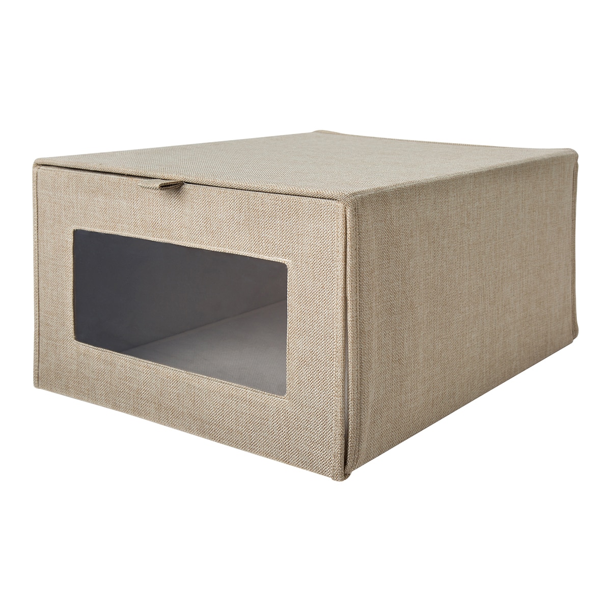 Caja organizadora plegable con ventana El Corte Inglés - Beige Pequeño Beige-1