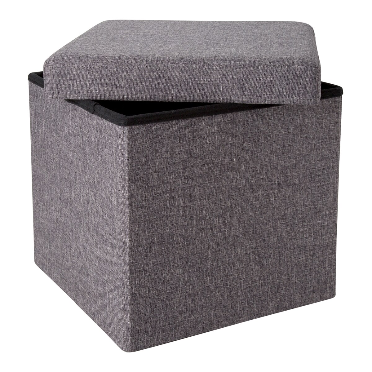 Caixa puf El Corte Inglés Cinzento-2