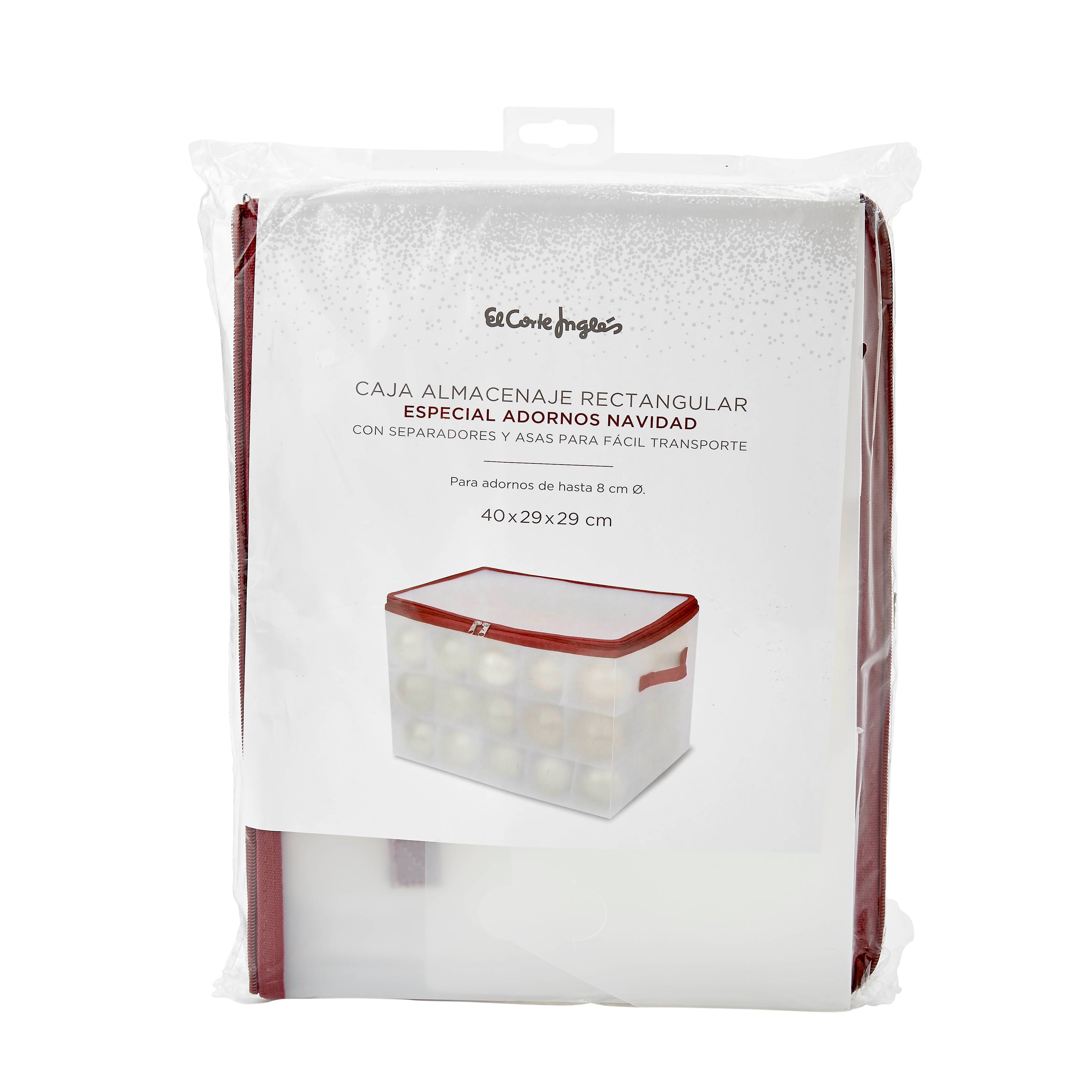 Caja para guardar adornos de Navidad El Corte Inglés - Blanco Blanco-3