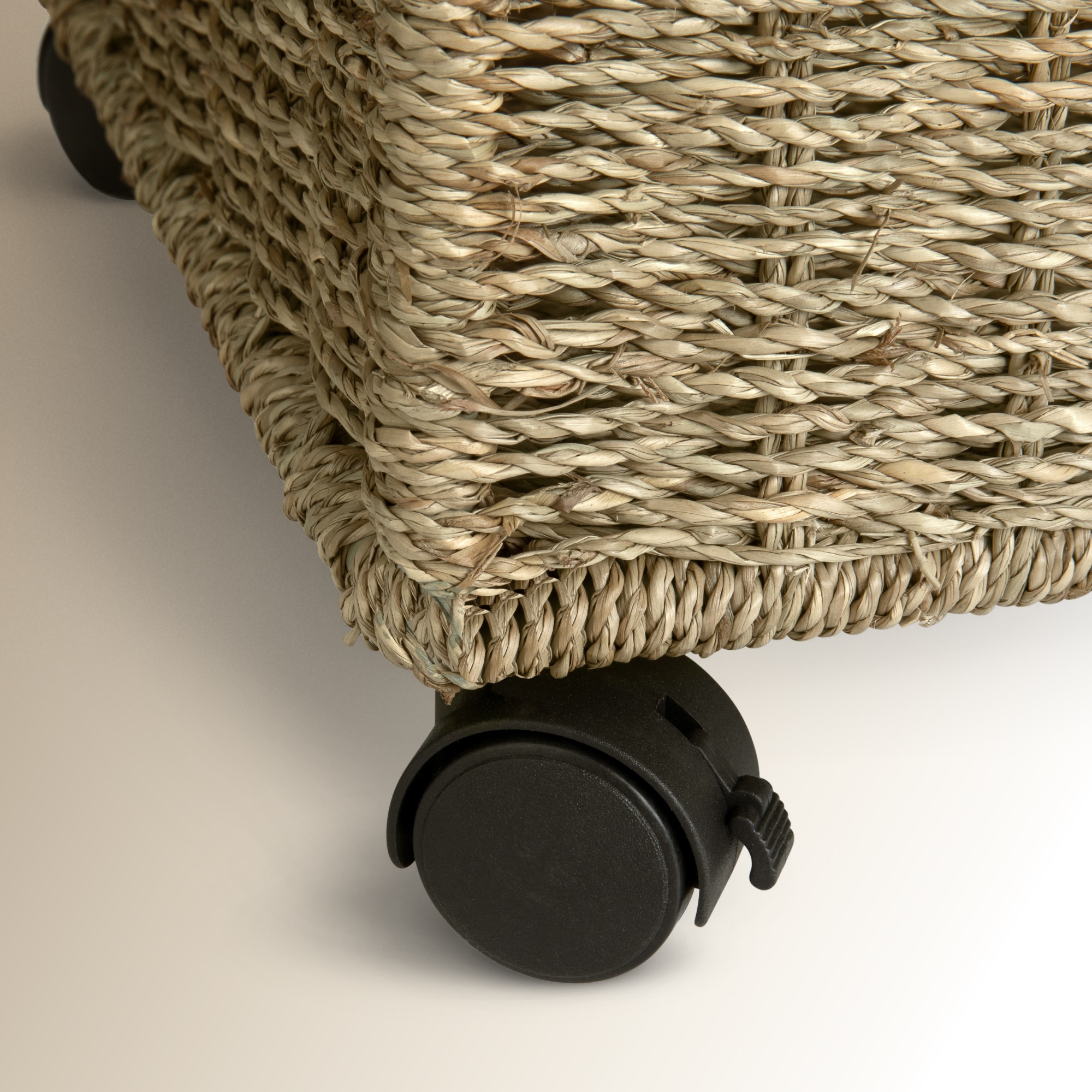 Cesto Caixa com Rodas Seagrass Natural-3