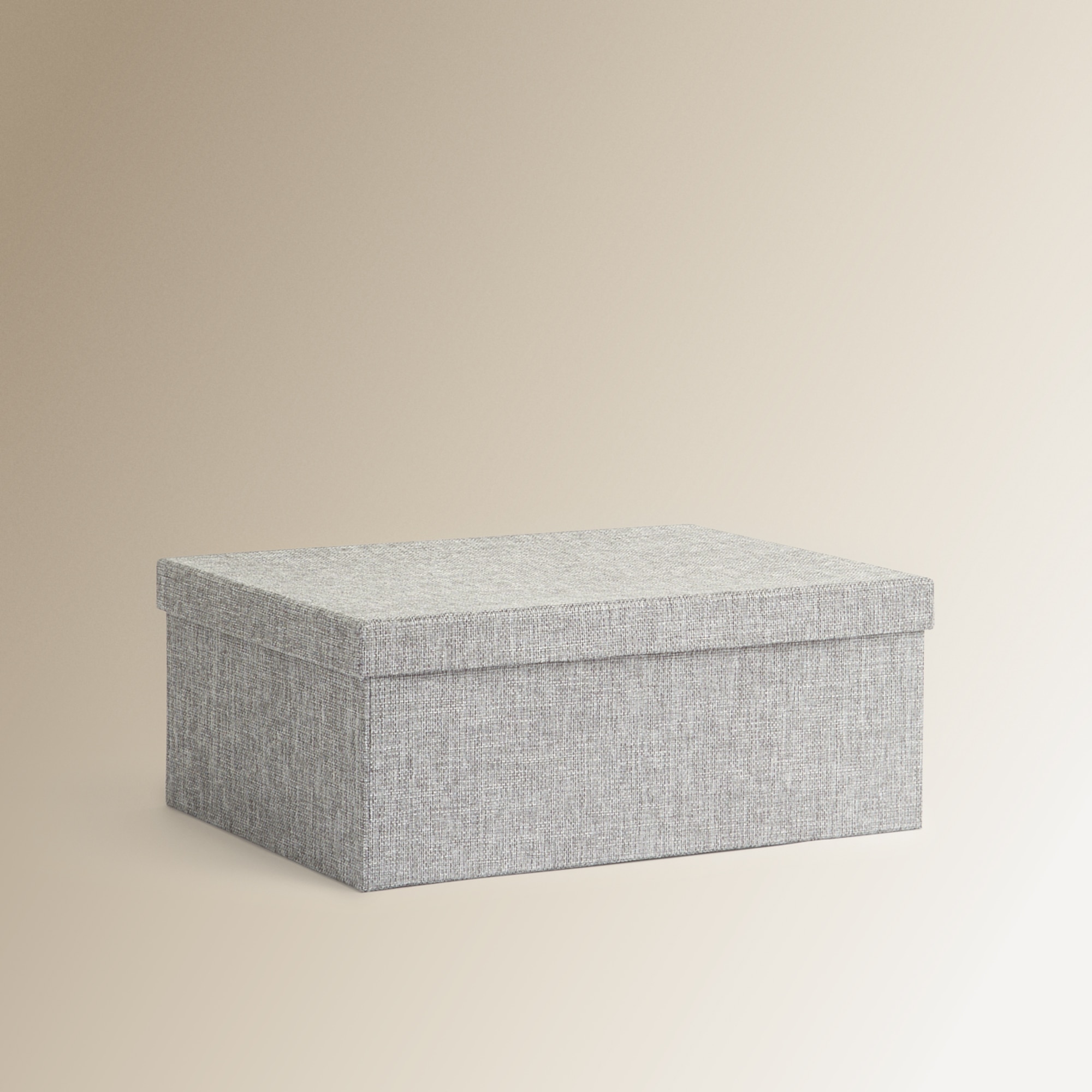 Caja de cartón y tela El Corte Inglés - Gris Grande XL Gris-1