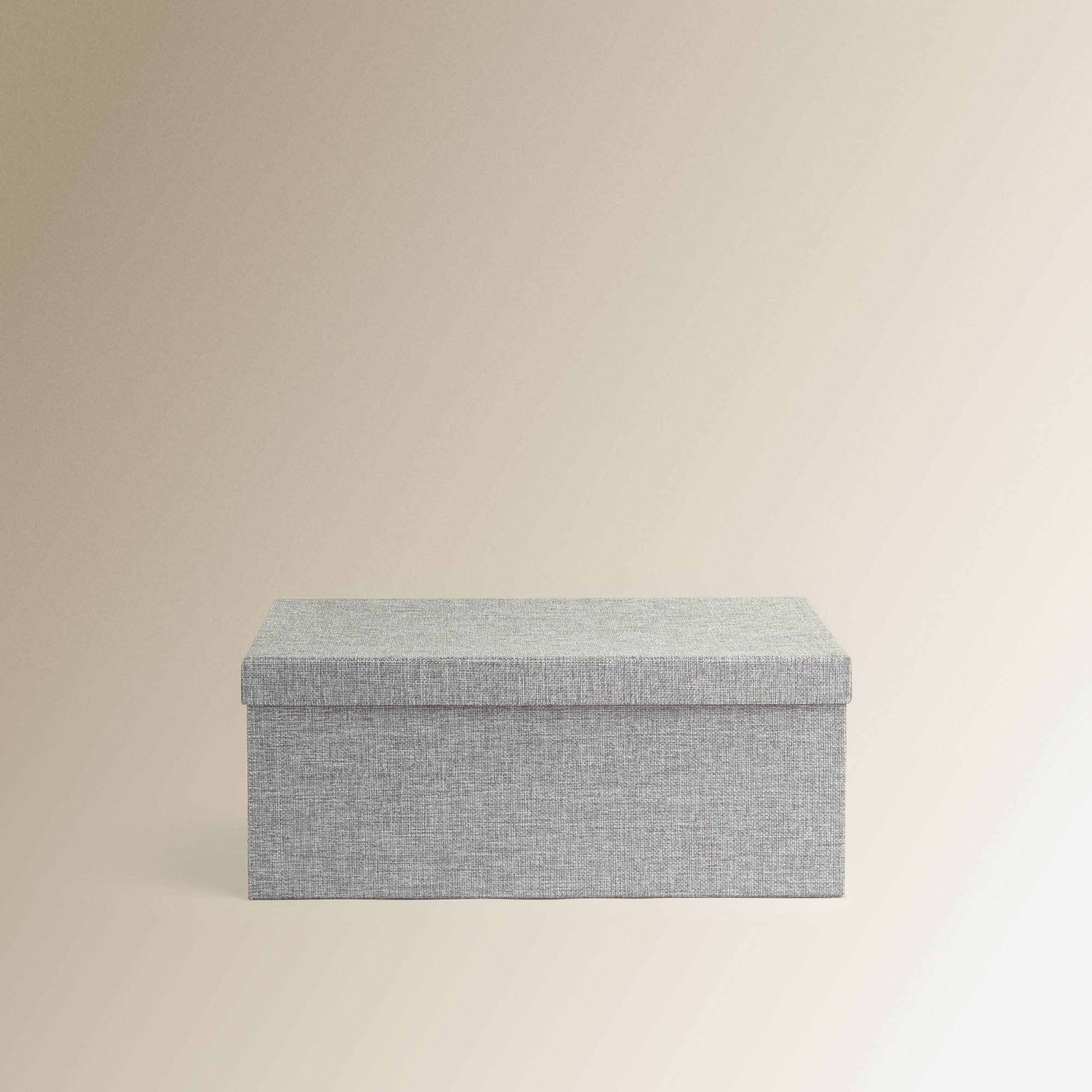 Caja de cartón y tela El Corte Inglés - Gris Grande XL Gris-2
