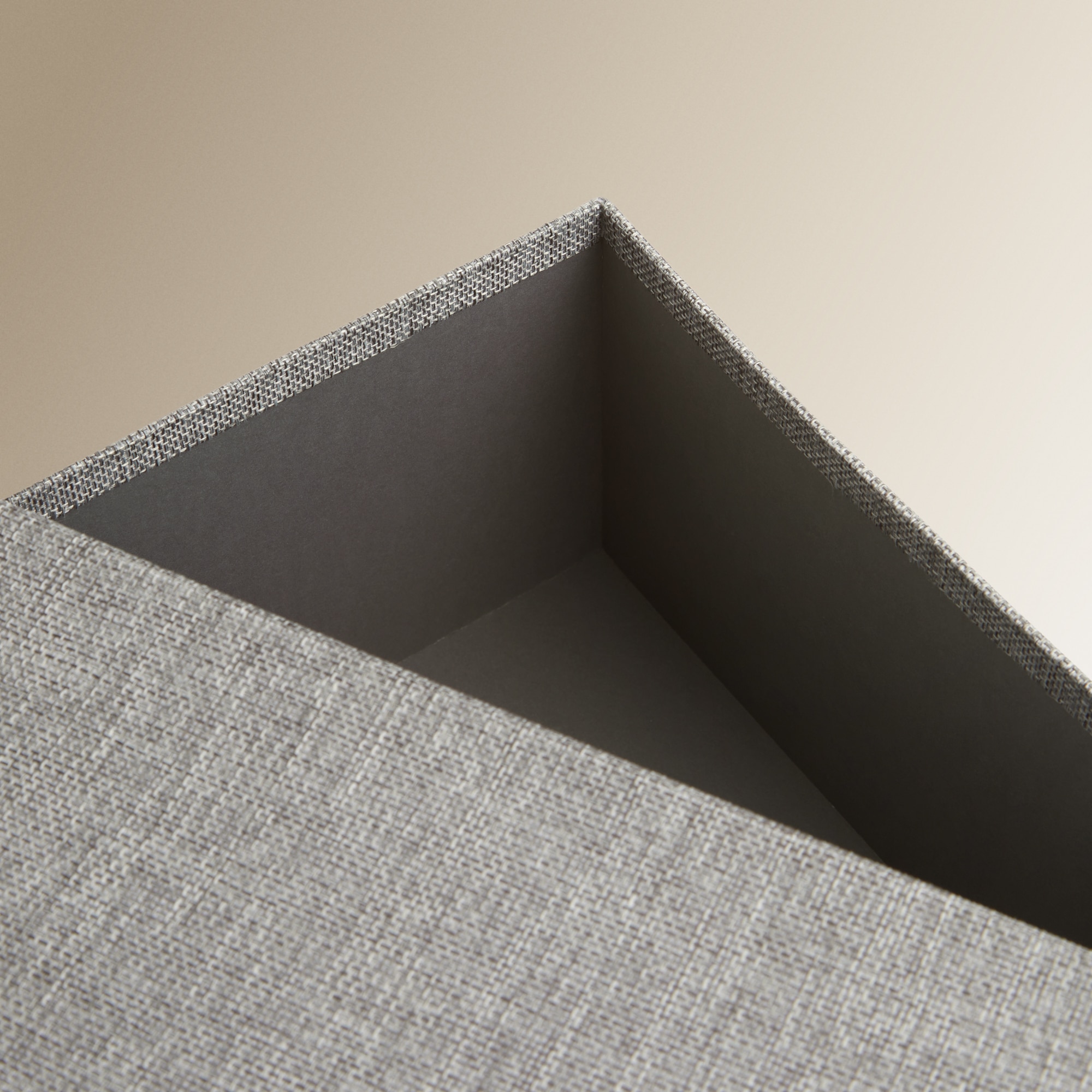 Caja de cartón y tela El Corte Inglés - Gris Grande XL Gris-4