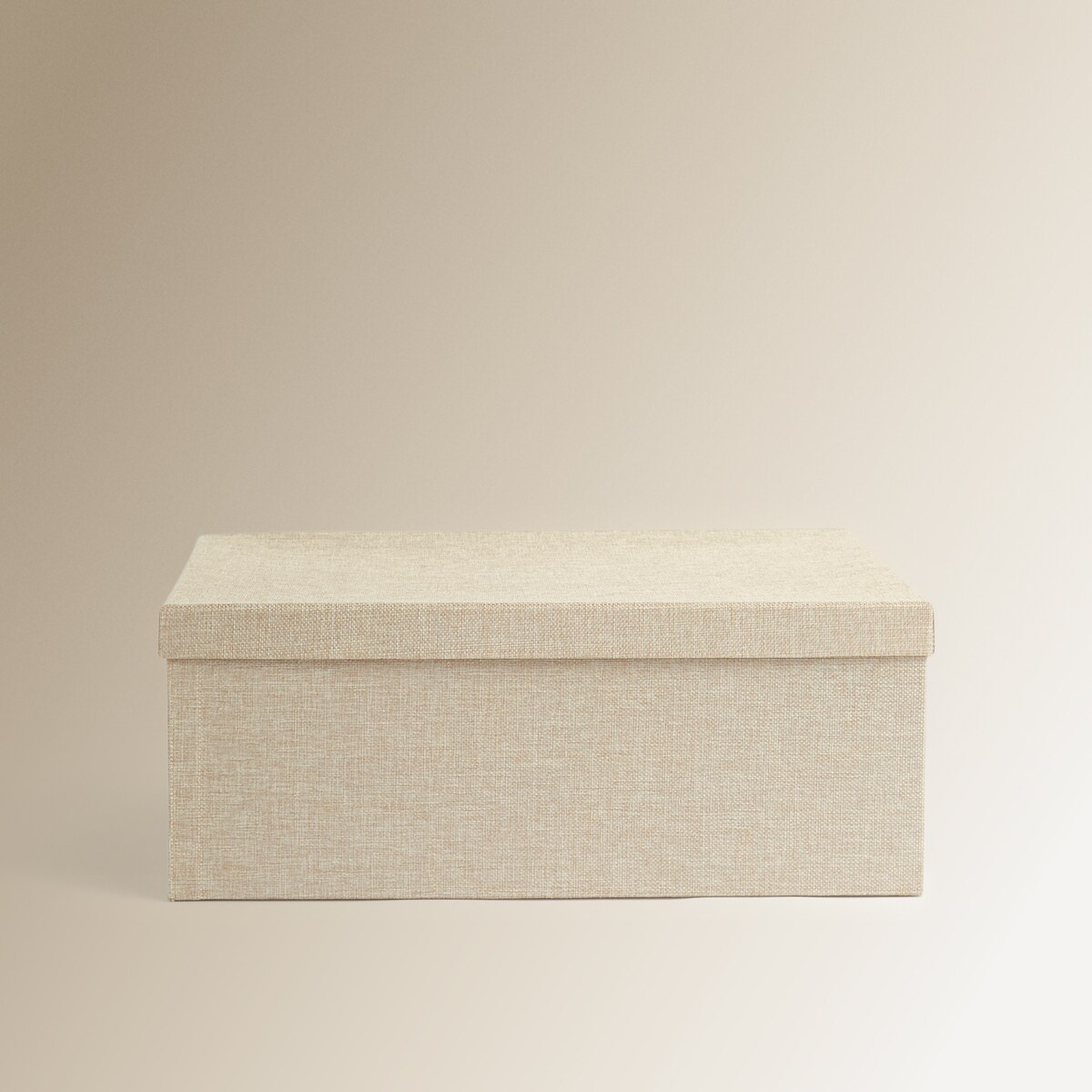 Caixa de cartão e tecido Bege-2