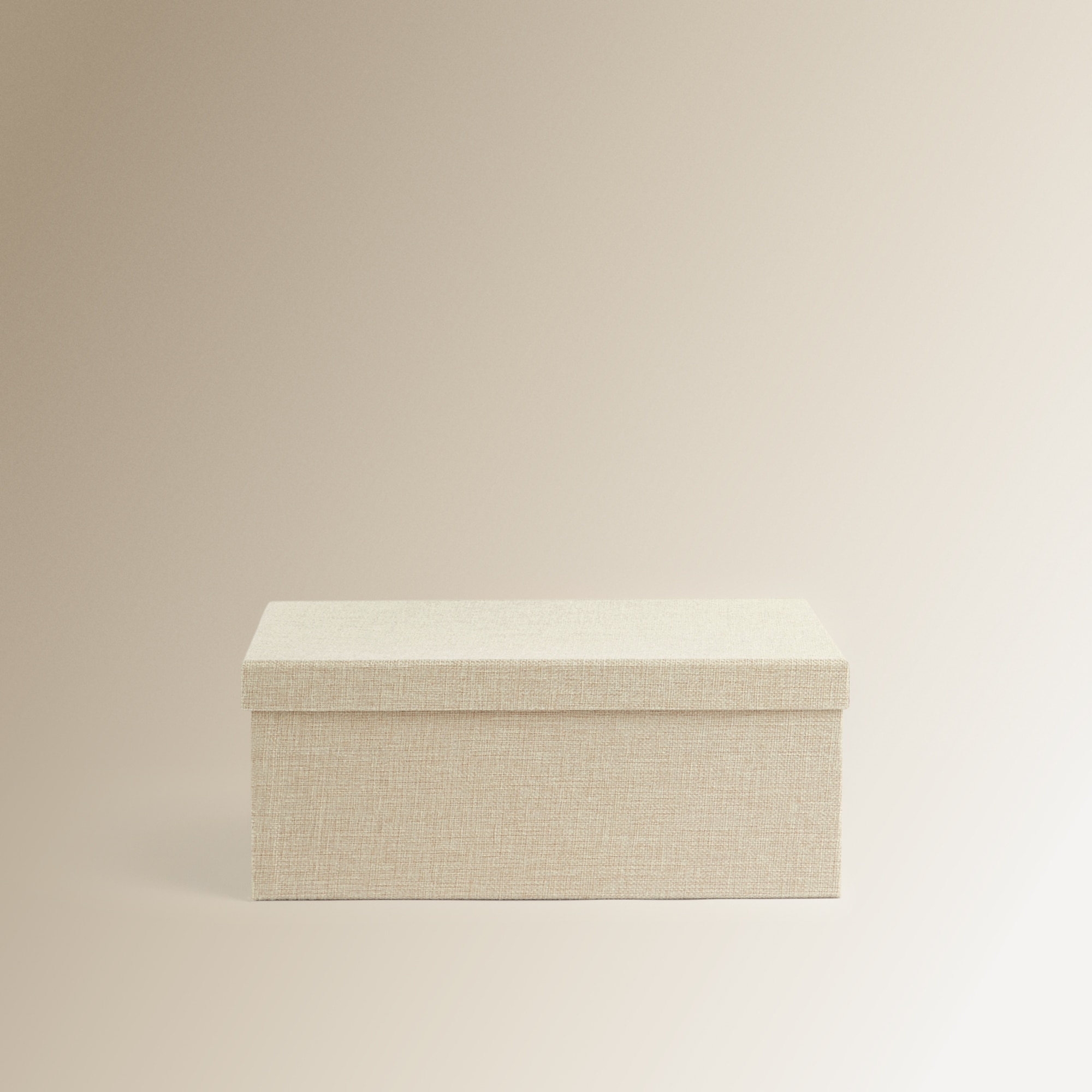 Caja de cartón y tela El Corte Inglés - Beige Grande XL Beige-2