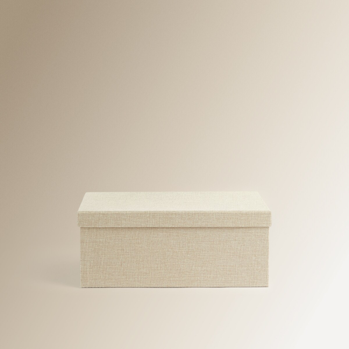 Caixa de cartão e tecido Bege-2