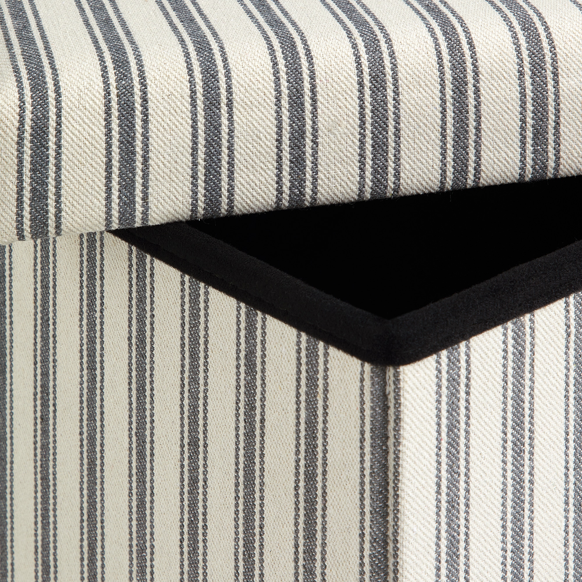 Caixa puf às riscas Branco-4