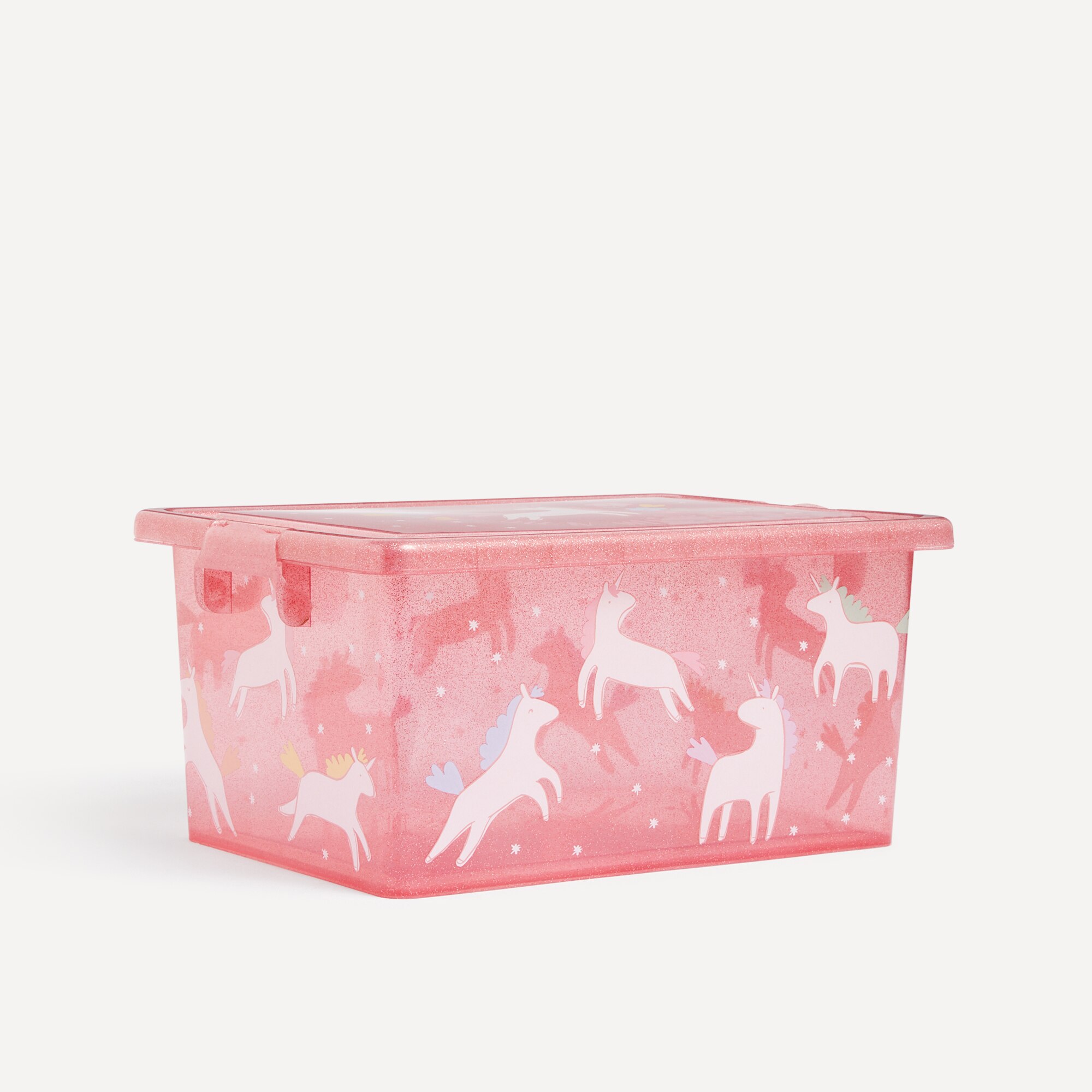 Caixa organizadora infantil Unicórnios Rosa-2