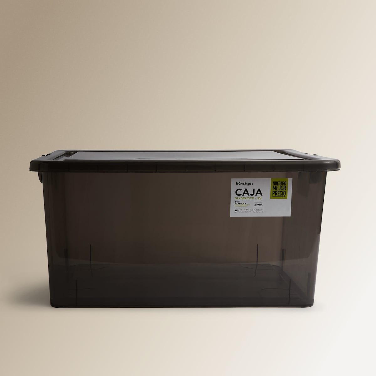 Caja de almacenaje con tapa Nuestro Mejor Precio - El Corte Inglés Gris-6