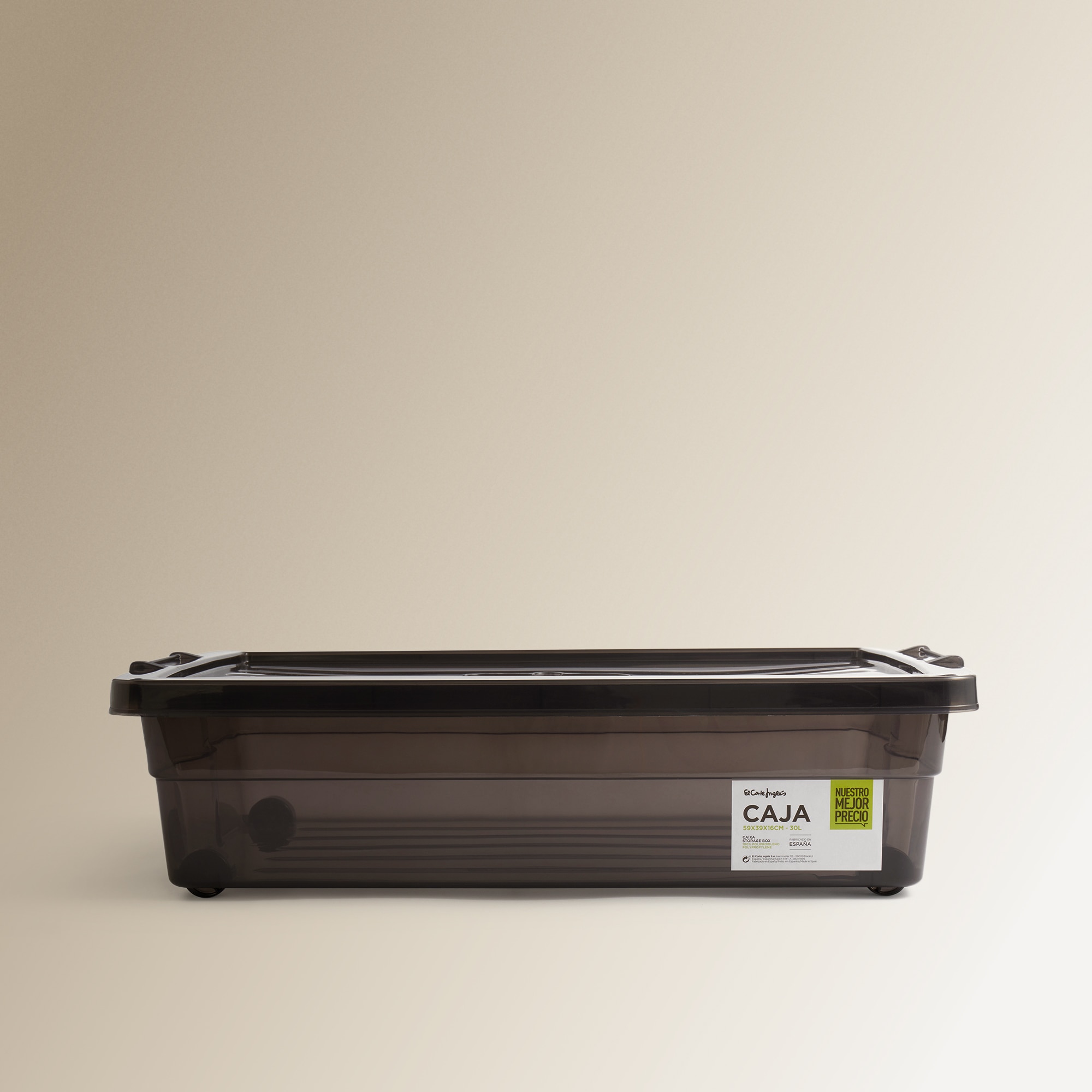 Caja de almacenaje bajo cama con ruedas Nuestro Mejor Precio Gris-2