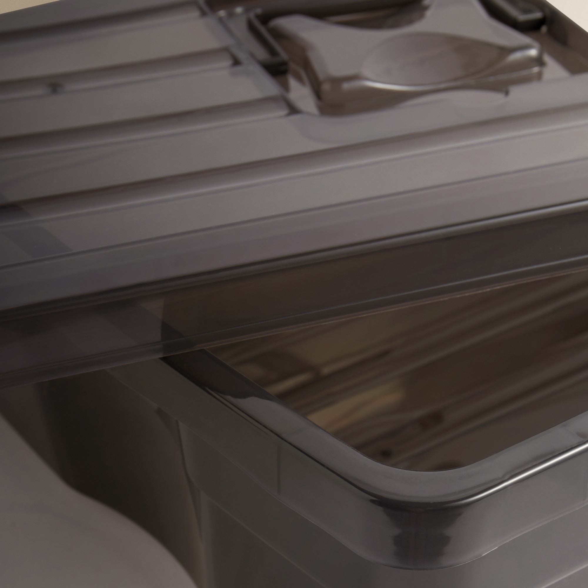 Caja de almacenaje bajo cama con ruedas Nuestro Mejor Precio Gris-4