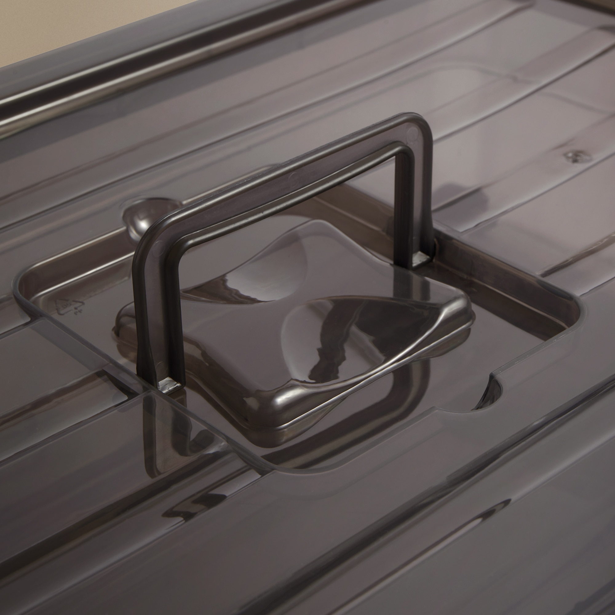 Caja de almacenaje bajo cama con ruedas Nuestro Mejor Precio Gris-5