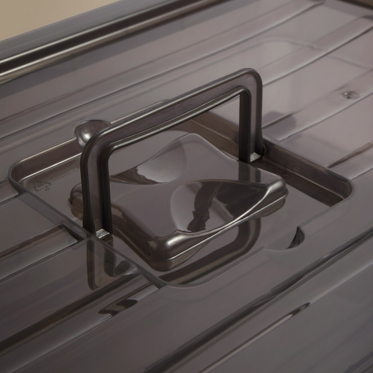 Caixa de armazenamento para debaixo da cama com rodas O Nosso Melhor Preço Cinzento-5