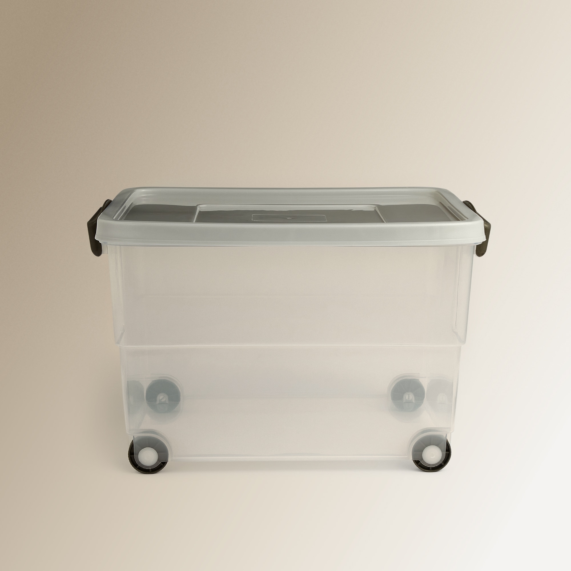 Caixa de Armazenamento com Rodas TOP Transparente-1