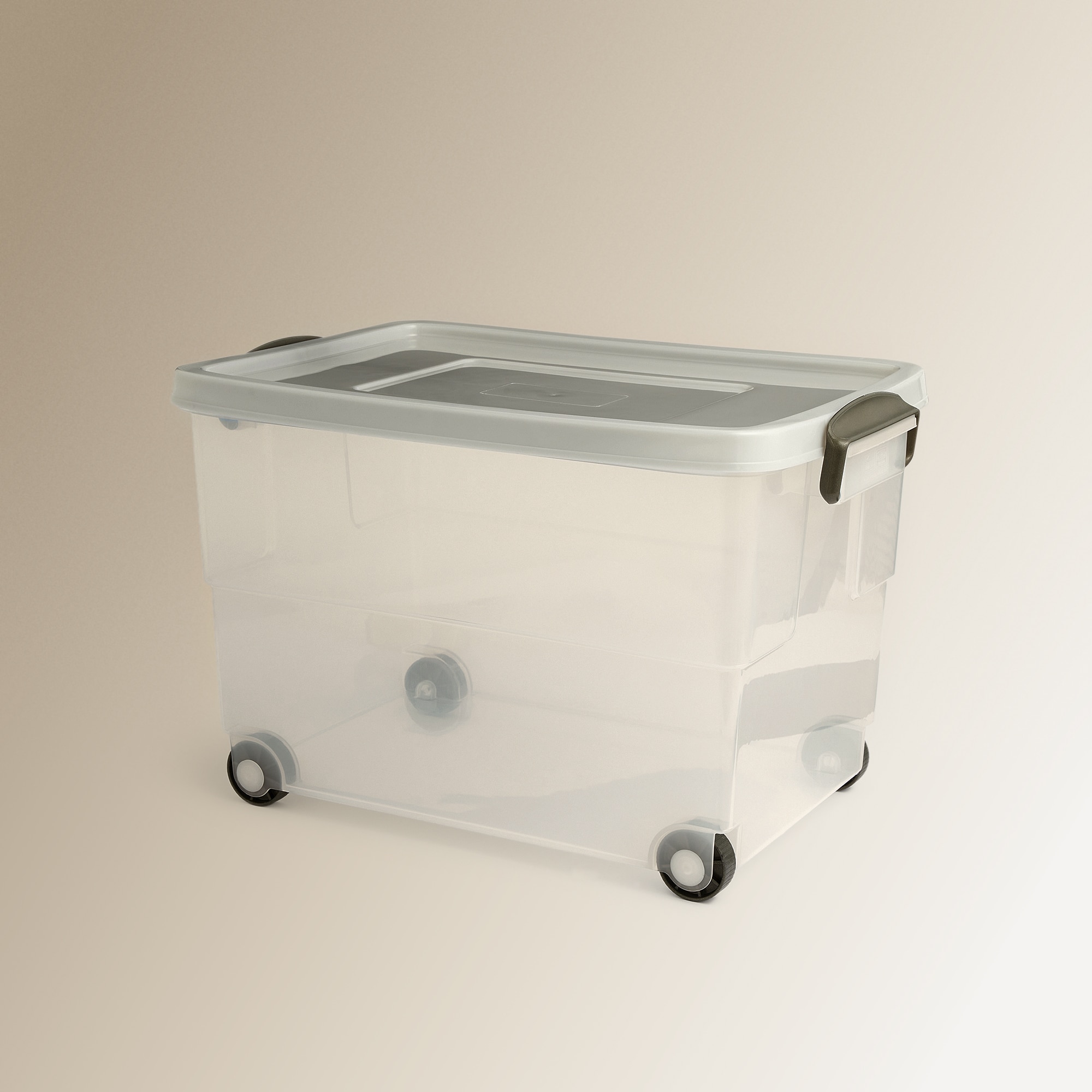 Caixa de Armazenamento com Rodas TOP Transparente-2