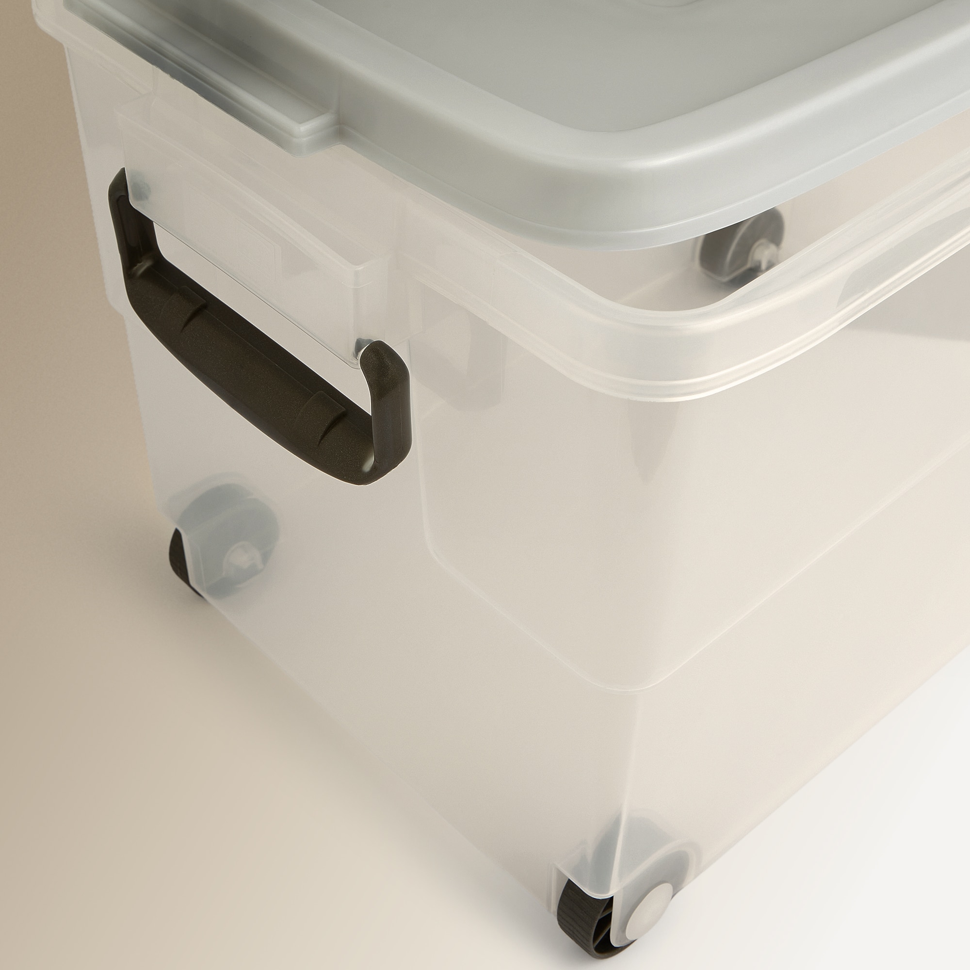 Caixa de Armazenamento com Rodas TOP Transparente-4