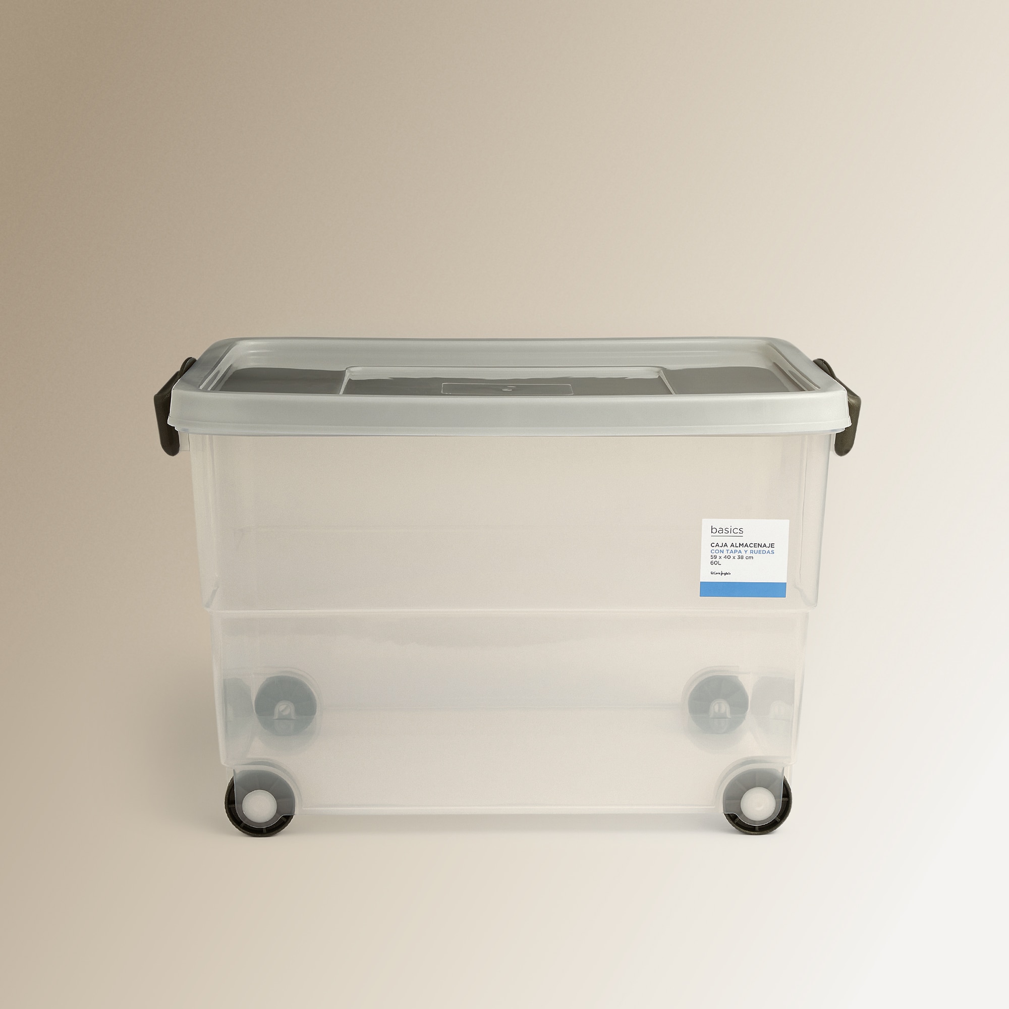 Caixa de Armazenamento com Rodas TOP Transparente-5