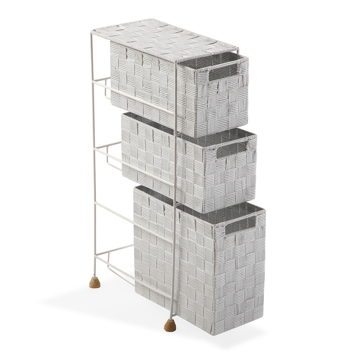 Organizador con estantes Nylon trenzado Versa Gris-2