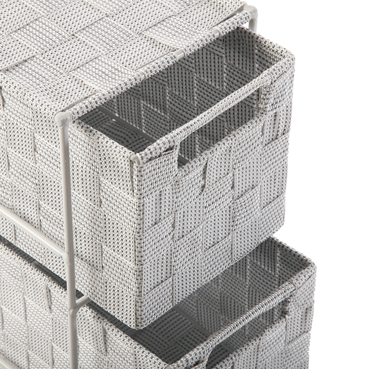 Organizador con estantes Nylon trenzado Versa Gris-3
