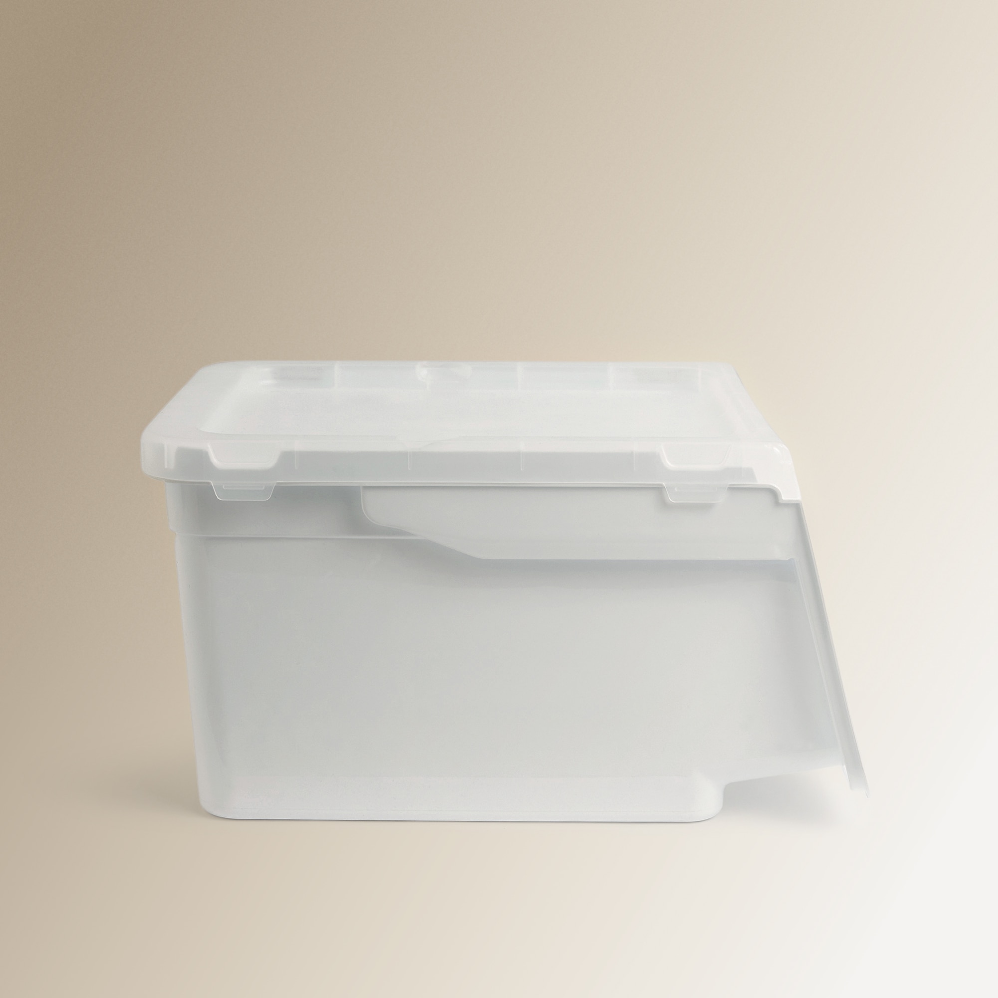 Caixa de Armazenamento Empilhável Transparente-2