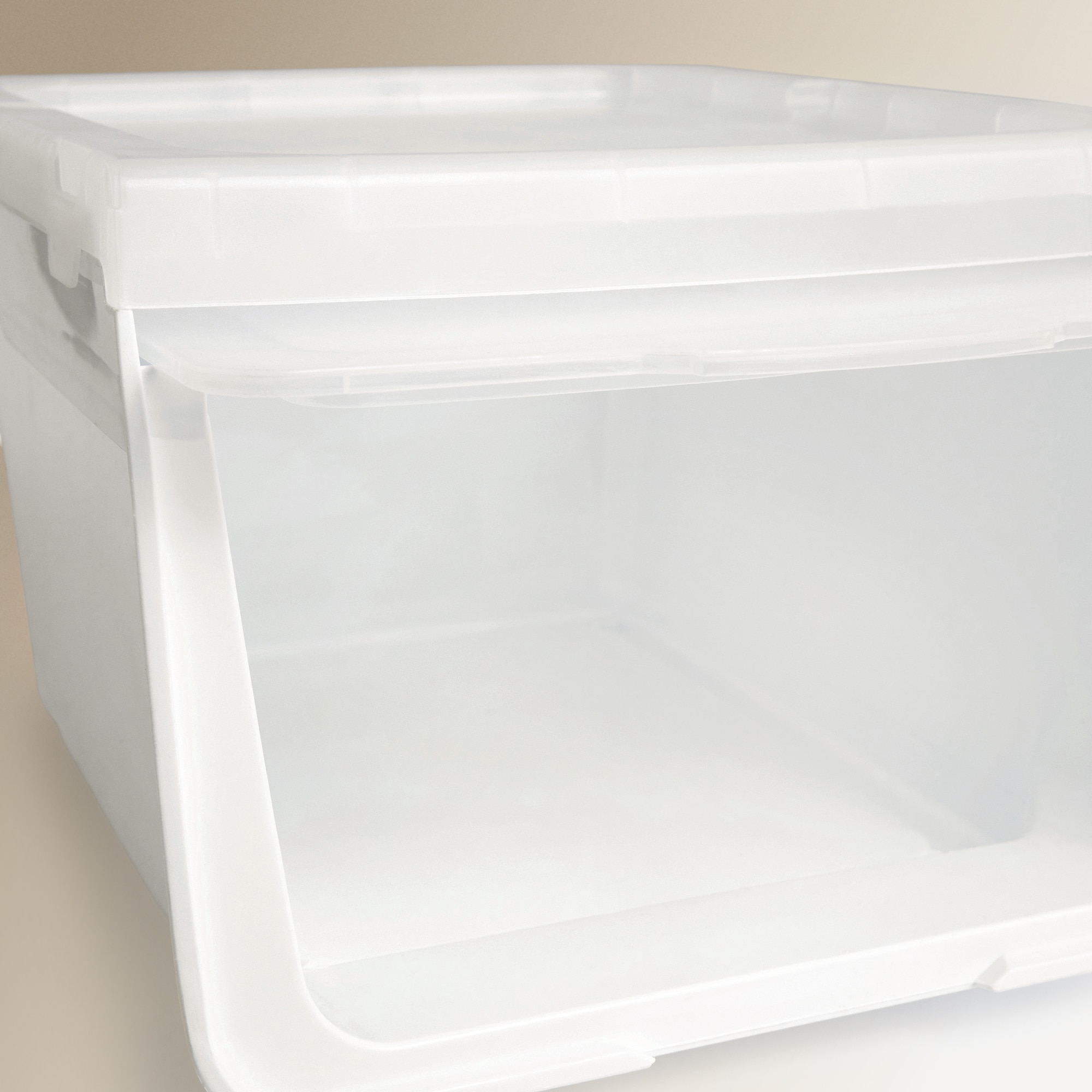 Caixa de Armazenamento Empilhável Transparente-3