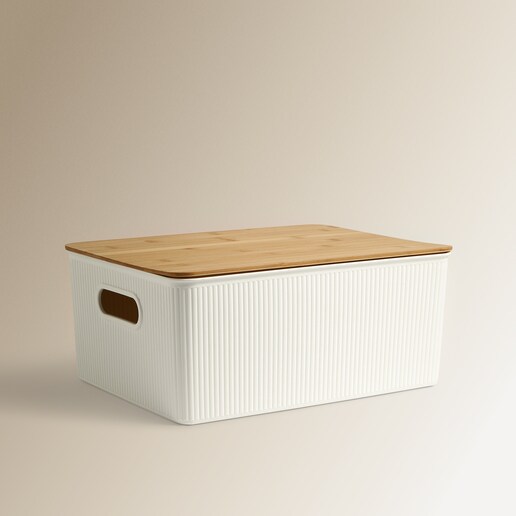 Caja organizadora con tapa de bambú El Corte Inglés
