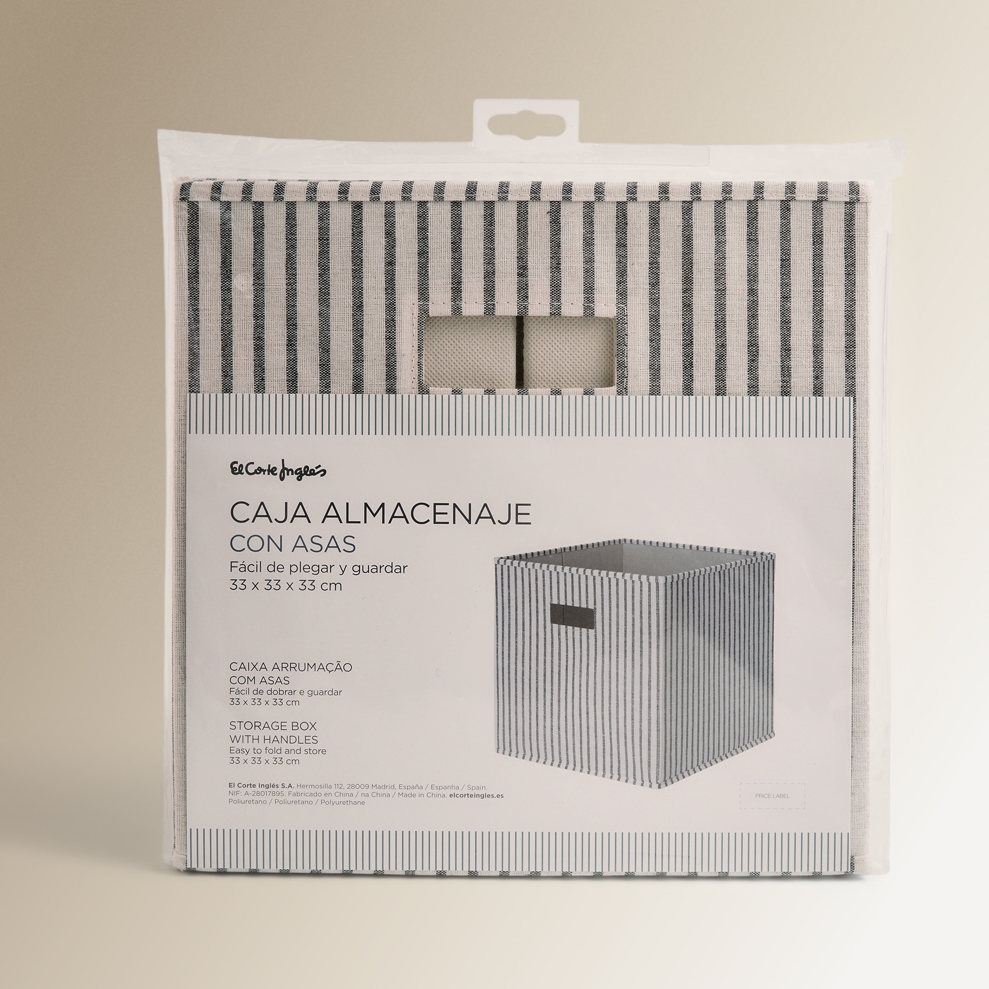 Cubo Organizador Dobrável Navy Branco-4