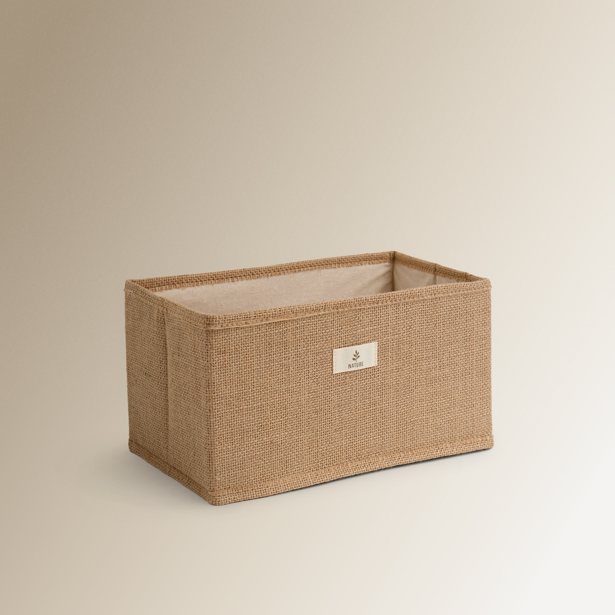 Caixa Dobrável Jute Natural-1