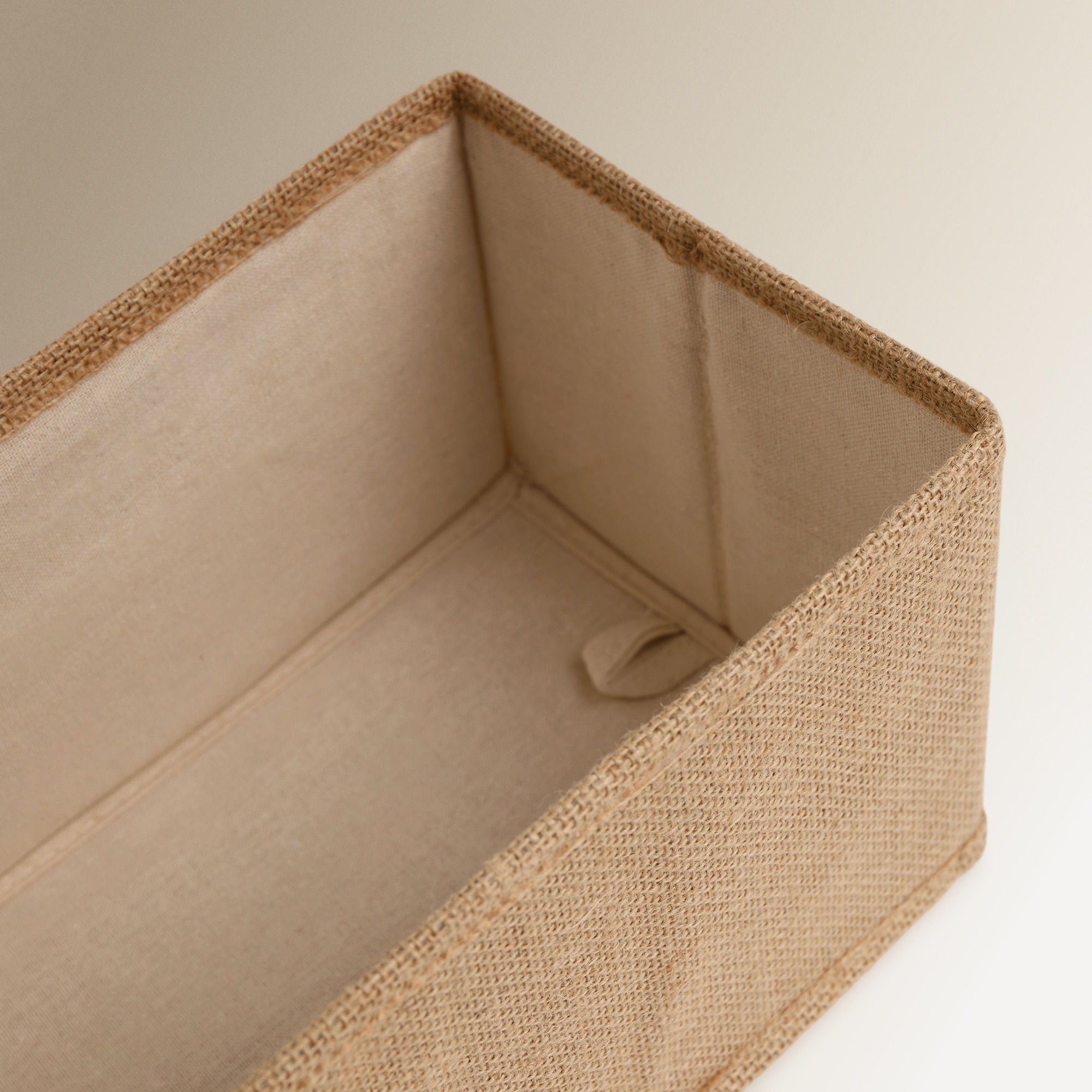 Caixa Dobrável Jute Natural-2