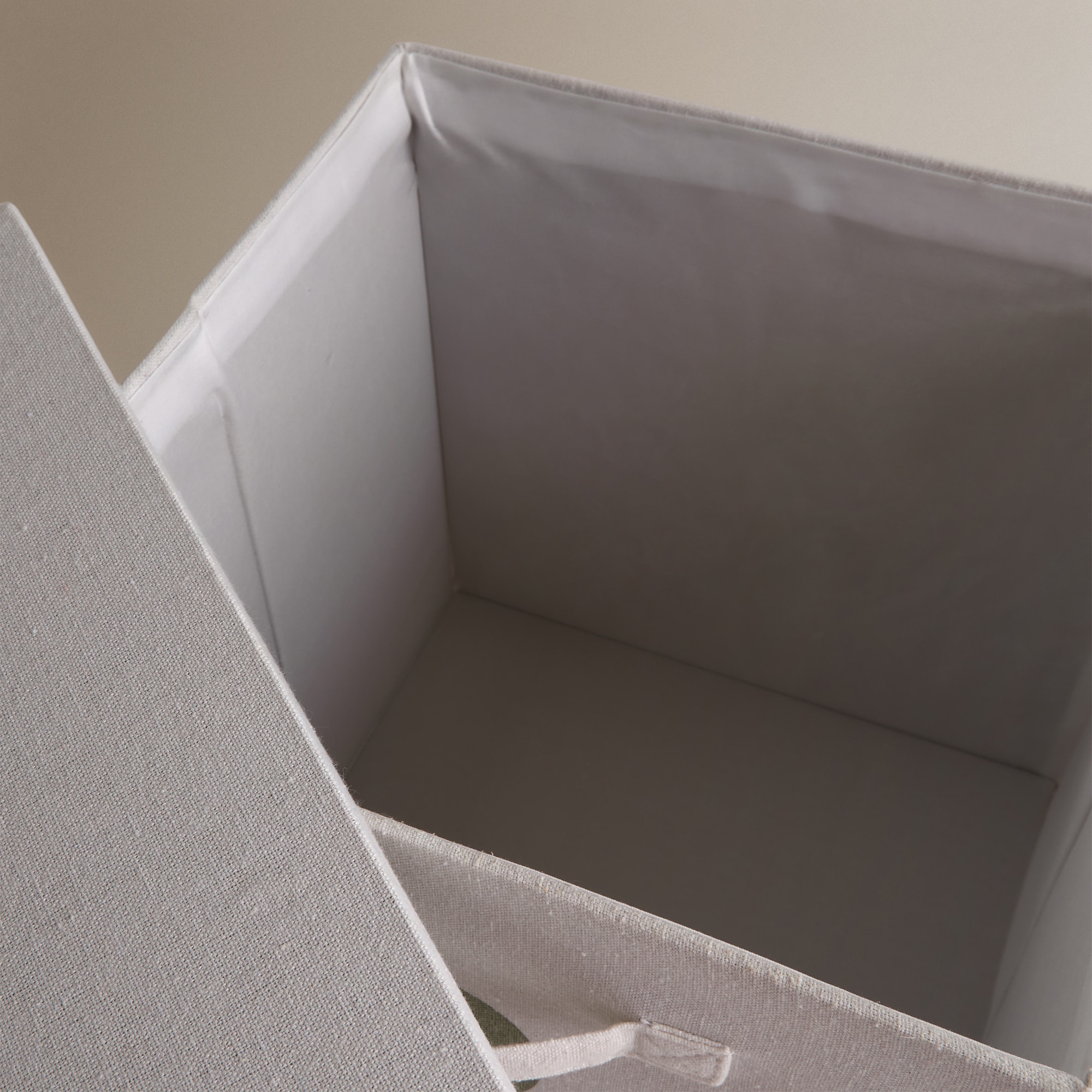 Caja con tapa Canvas Rainbow Basics El Corte Inglés Crudo-3