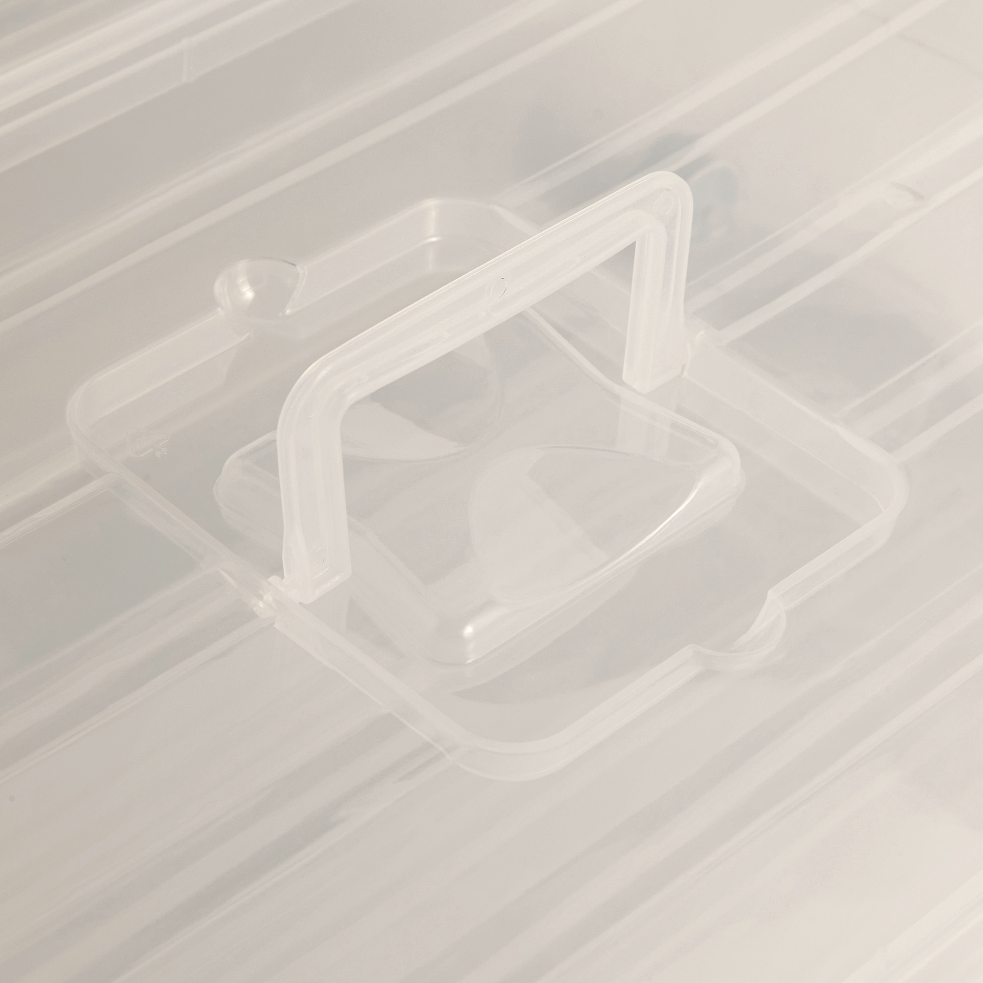 Caja de almacenaje bajo cama con ruedas - Transparente 30 litros Transparente-3