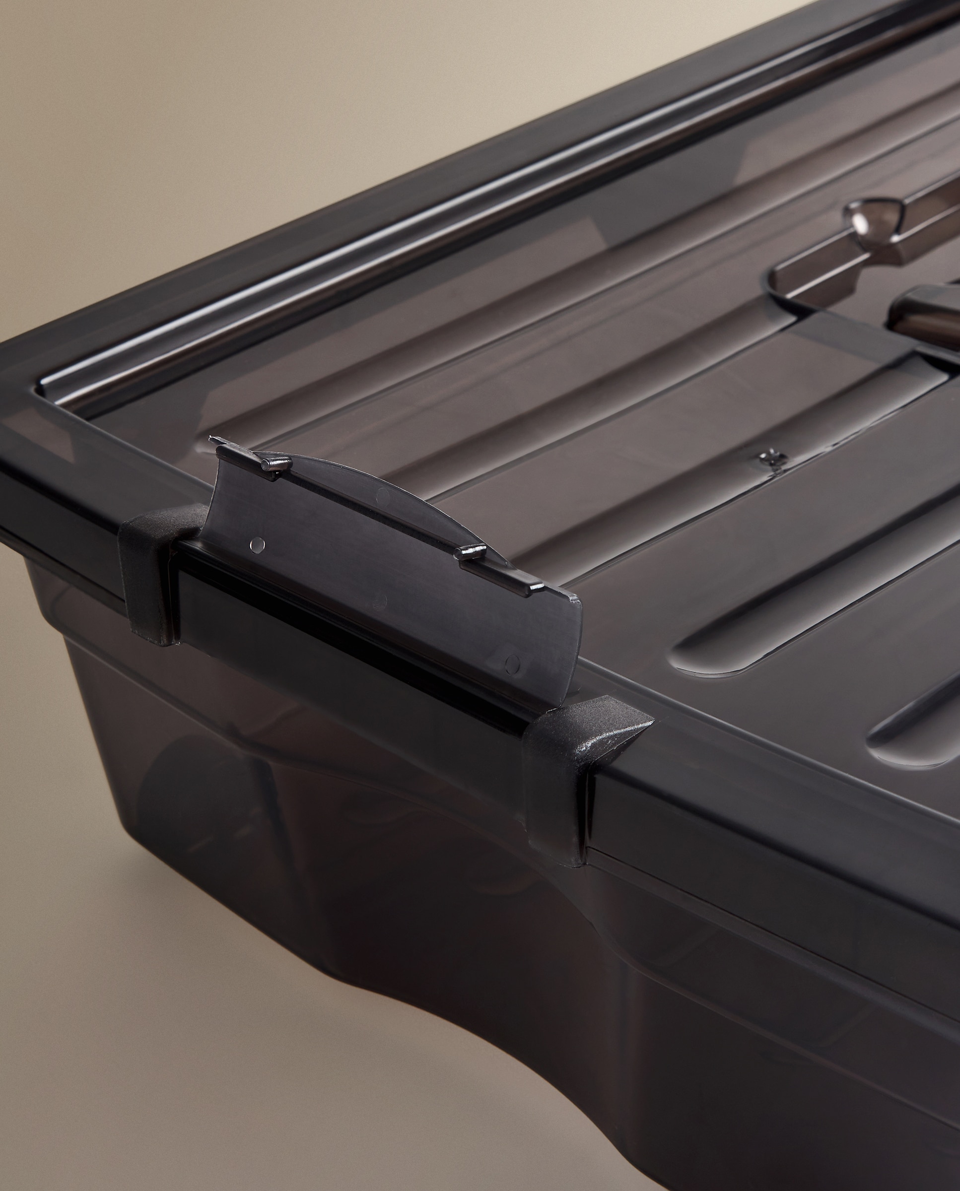 Caixa de Armazenamento para Debaixo da Cama com Rodas Cinzento-3
