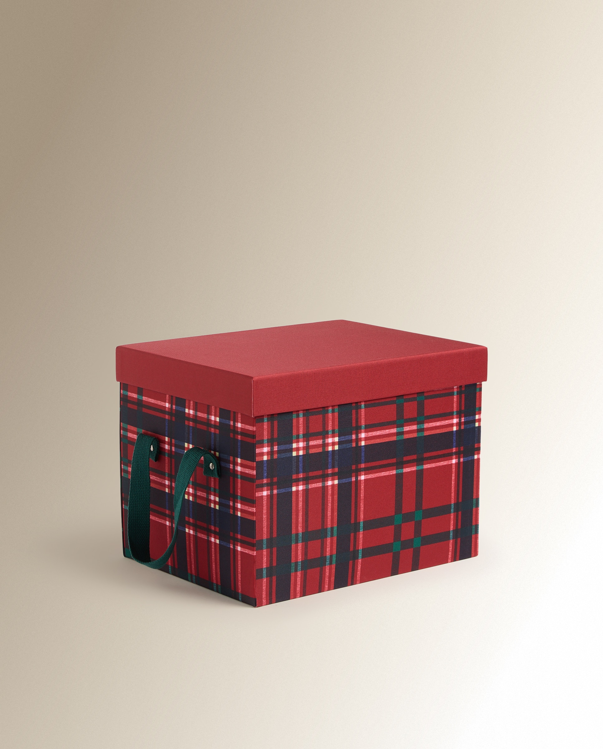 Imagen 1 de Caja organizadora con 36 compartimentos tartán Navidad Rojo