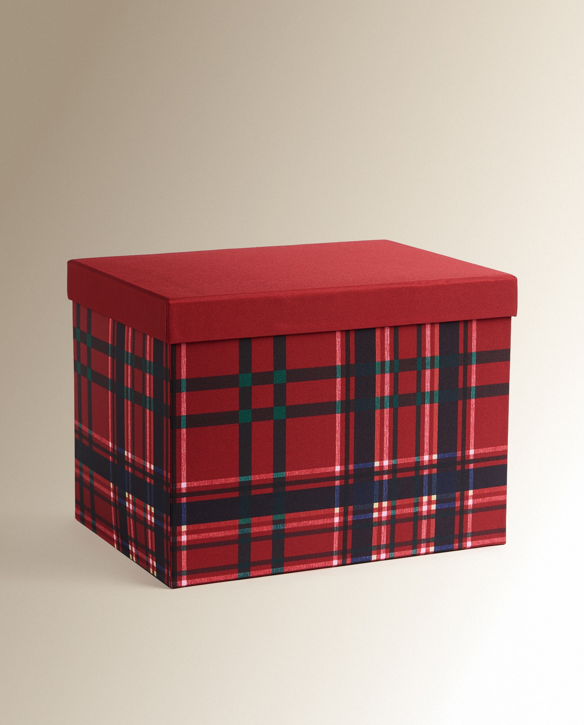 Imagen 1 de Caja organizadora tartán Navidad Rojo