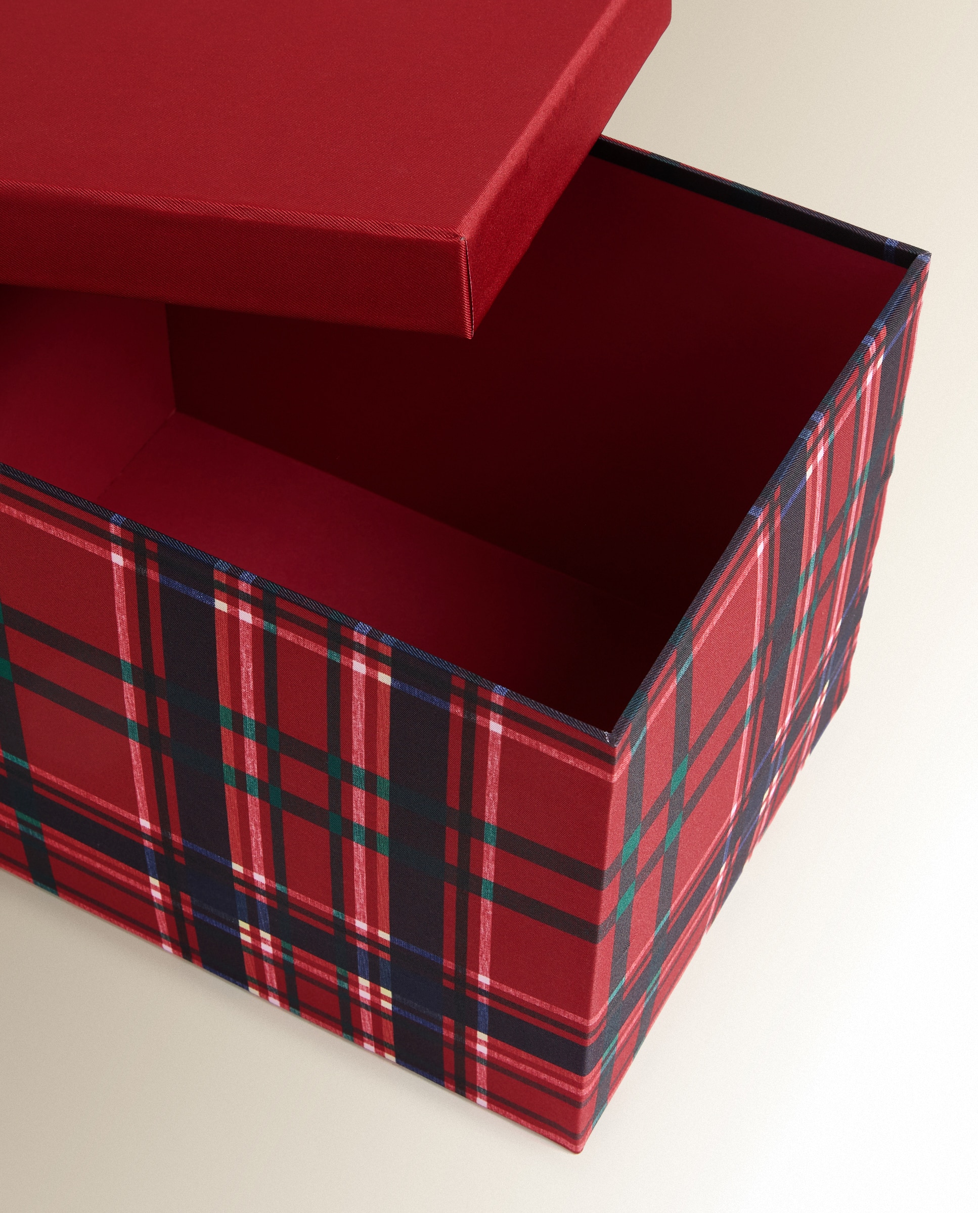Imagen 3 de Caja organizadora tartán Navidad - Rojo Rojo
