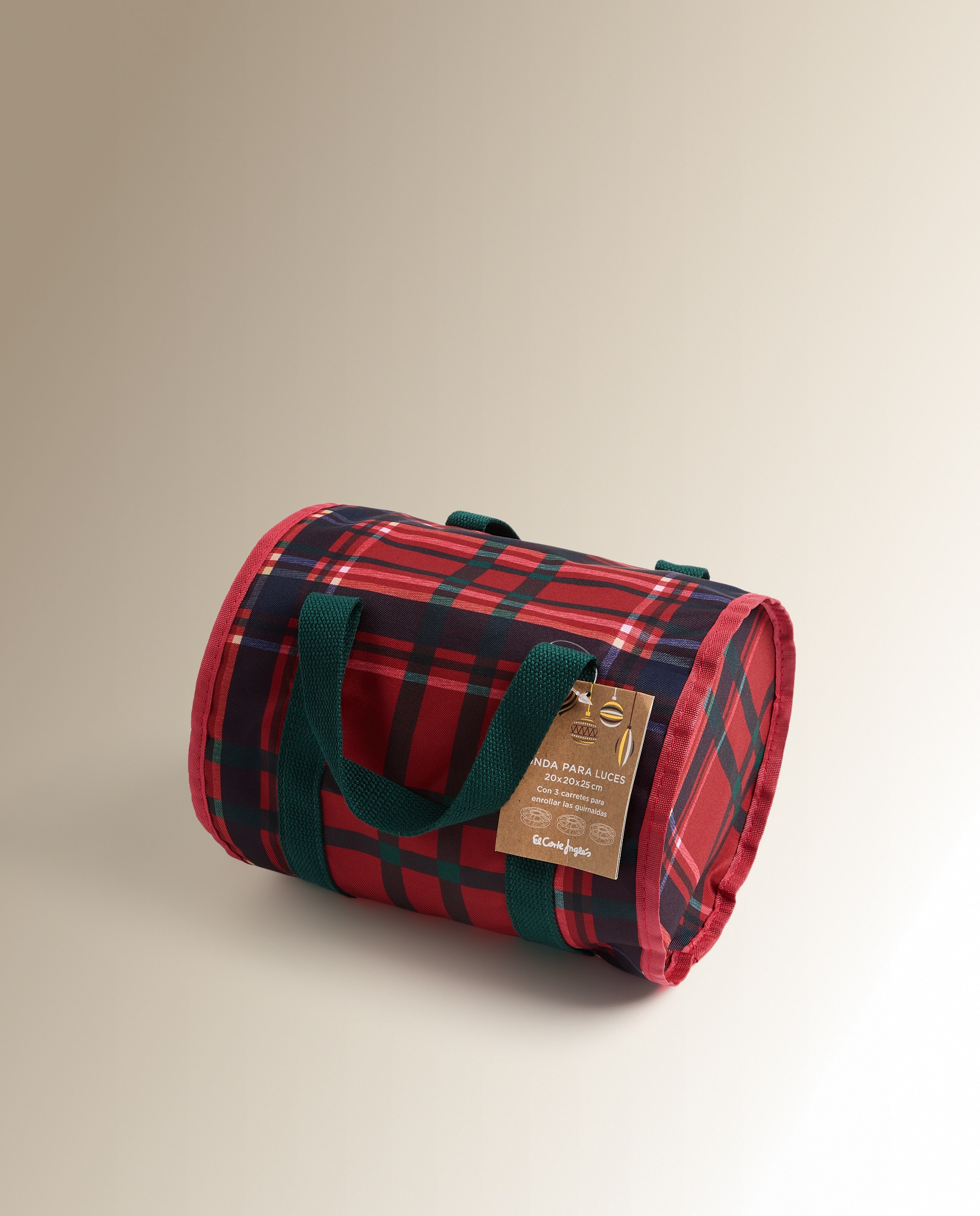 Imagen 5 de Funda para luces tartán Navidad - Rojo Rojo