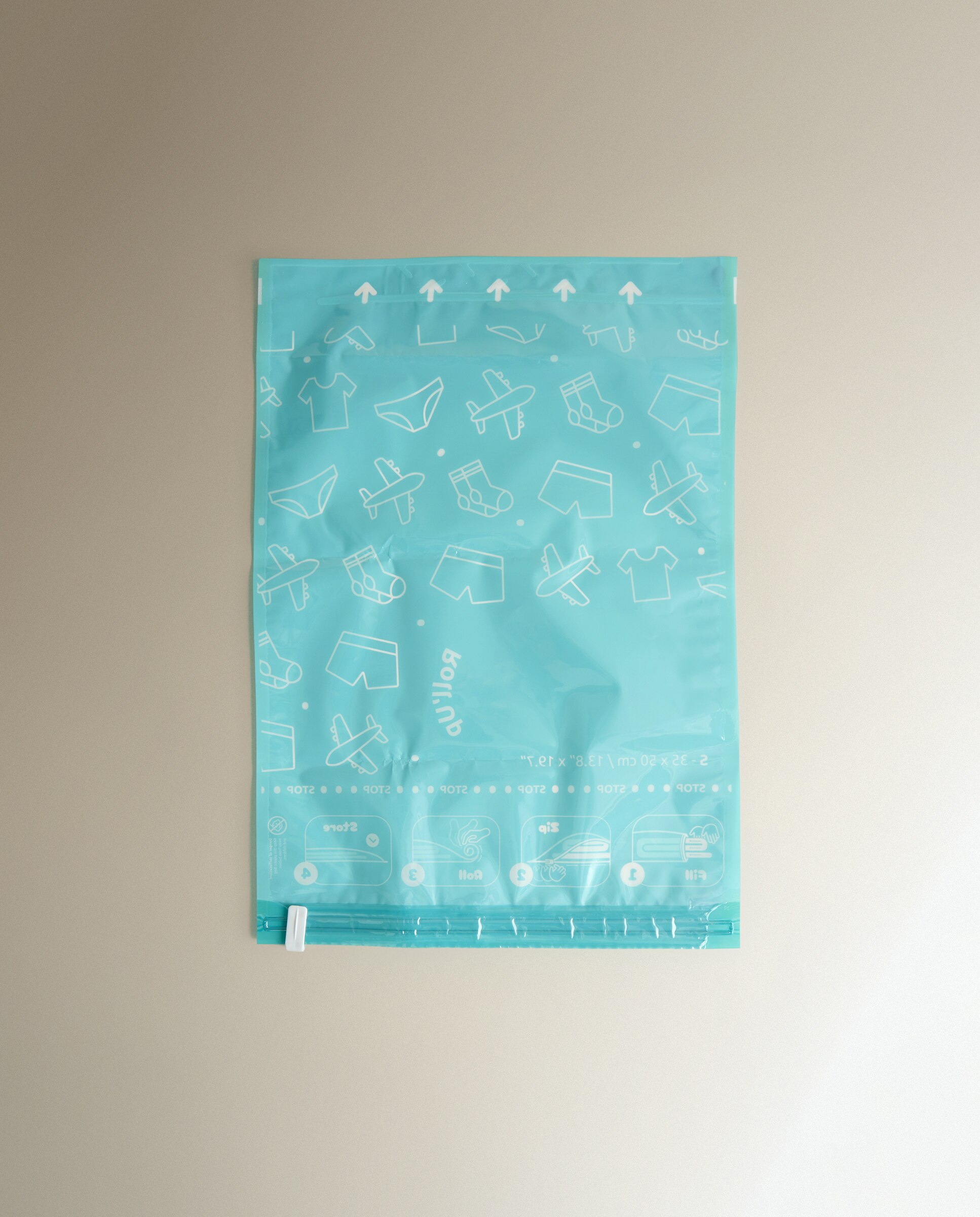 Conjunto de 2 Sacos de Viagem Poupança de Espaço Transparente-3