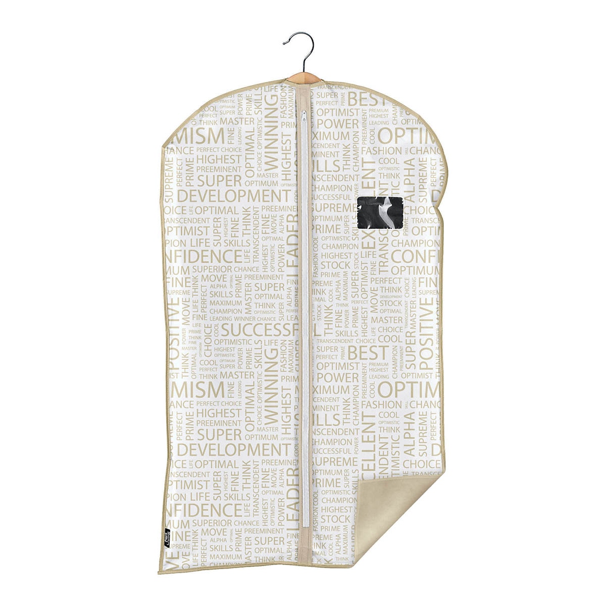 Funda para trajes Domopak Living Urban Gold Marfil-1